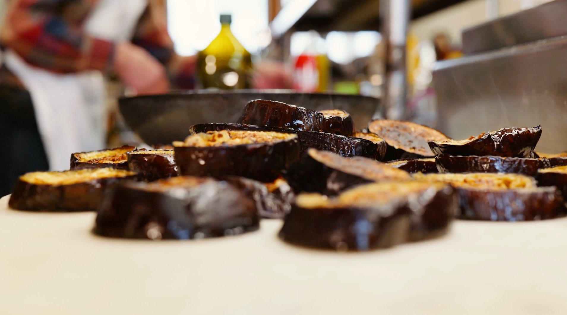 Grilled Eggplant for the Vegetable Wellington