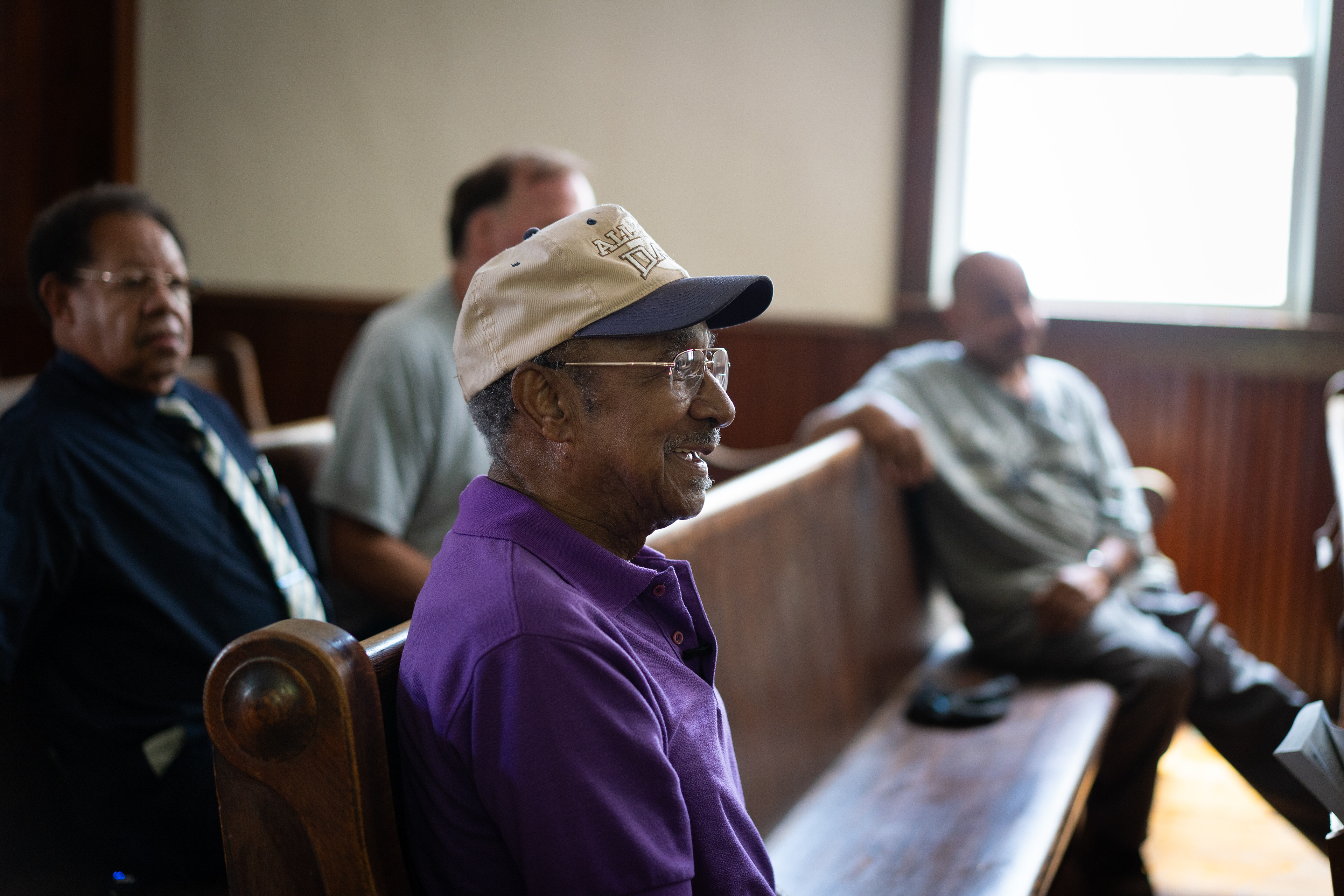 Louis Brown, Edward Carter, Ernest “JR” Rife Jr and Doug Stevenson at the Asbury Church