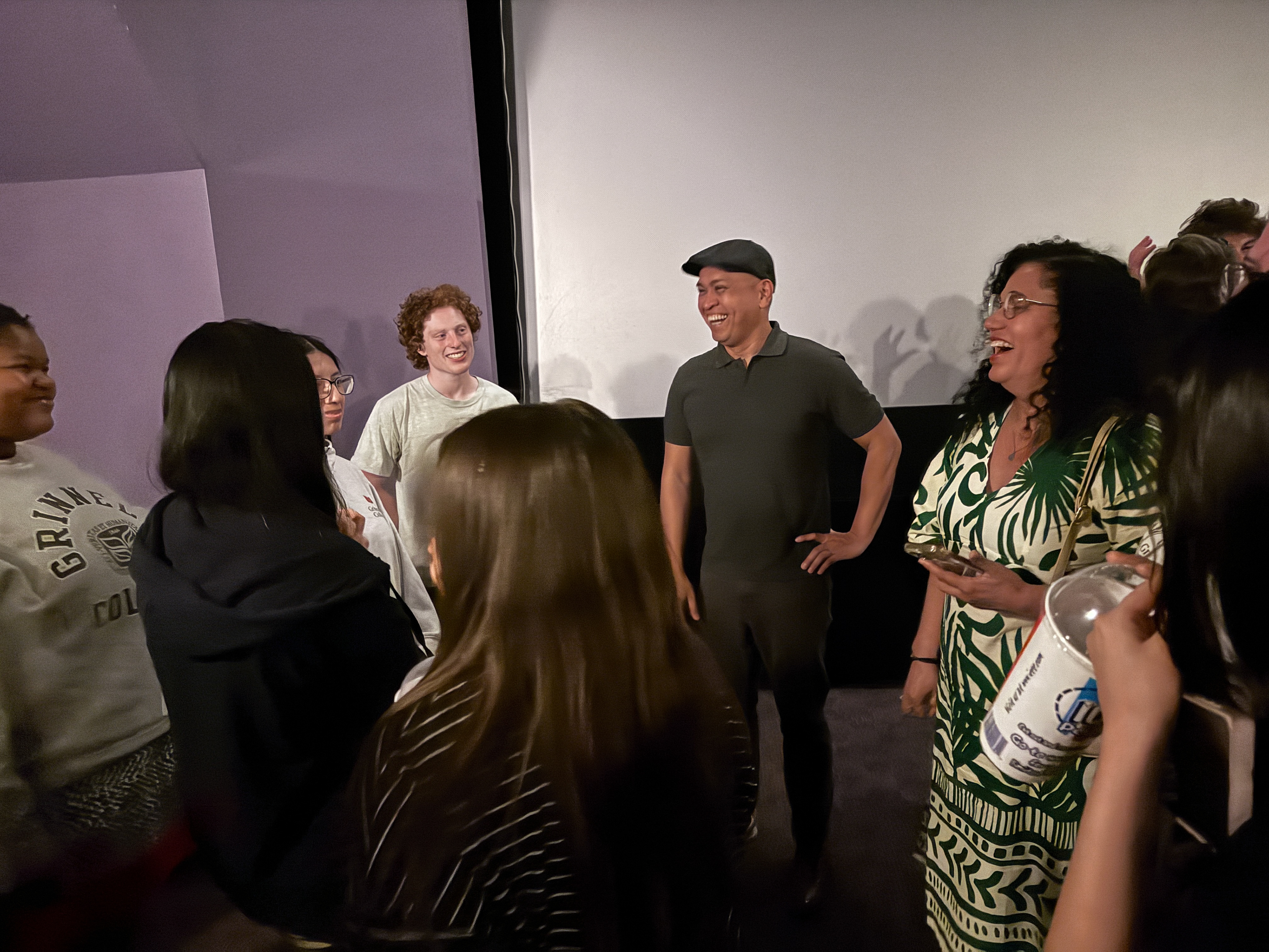 Perez with Grinnell College Students and Professor Mirzam Perez