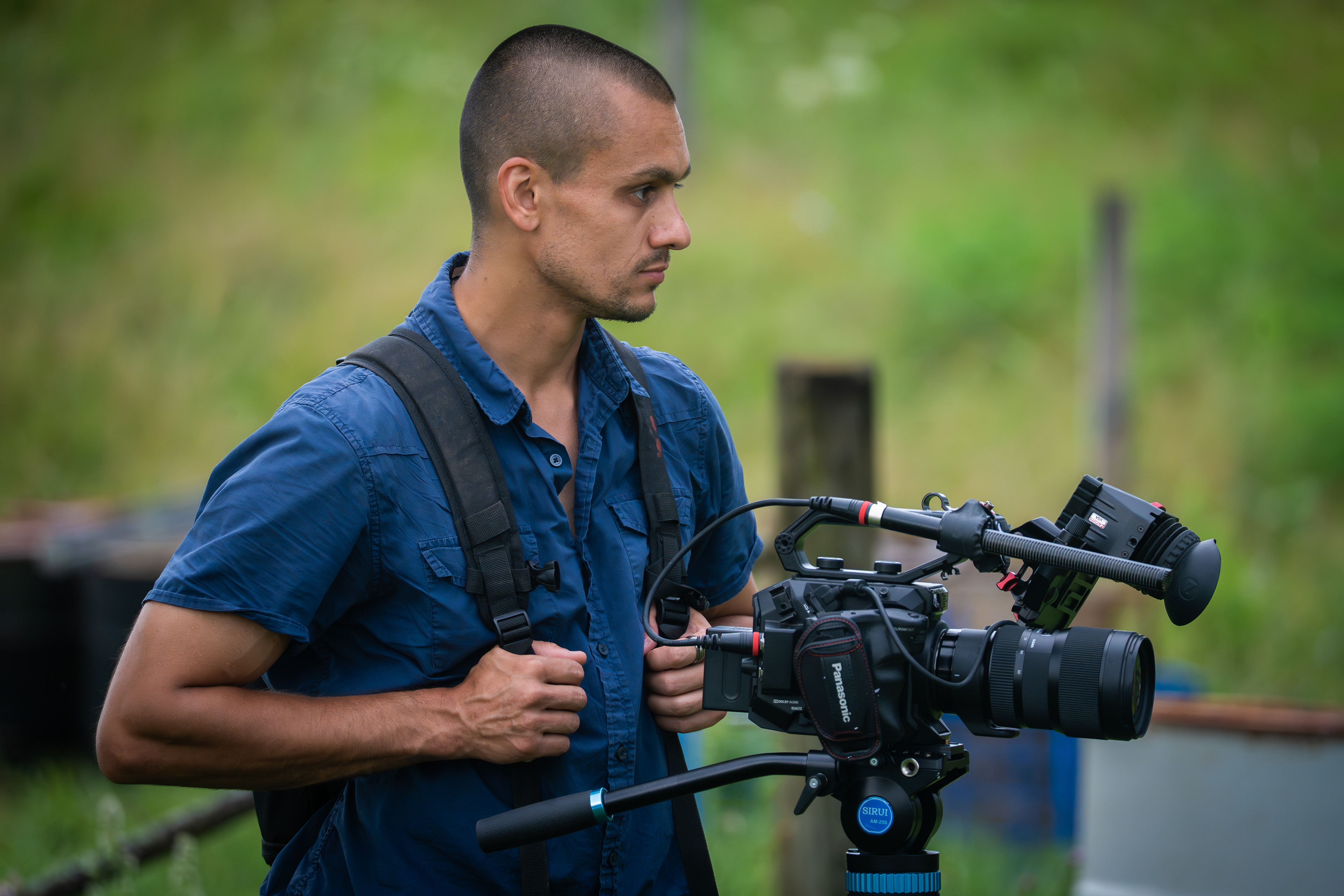DoP Kiefer Szumlas, capturing some B-Roll at the Verdant Acres farm