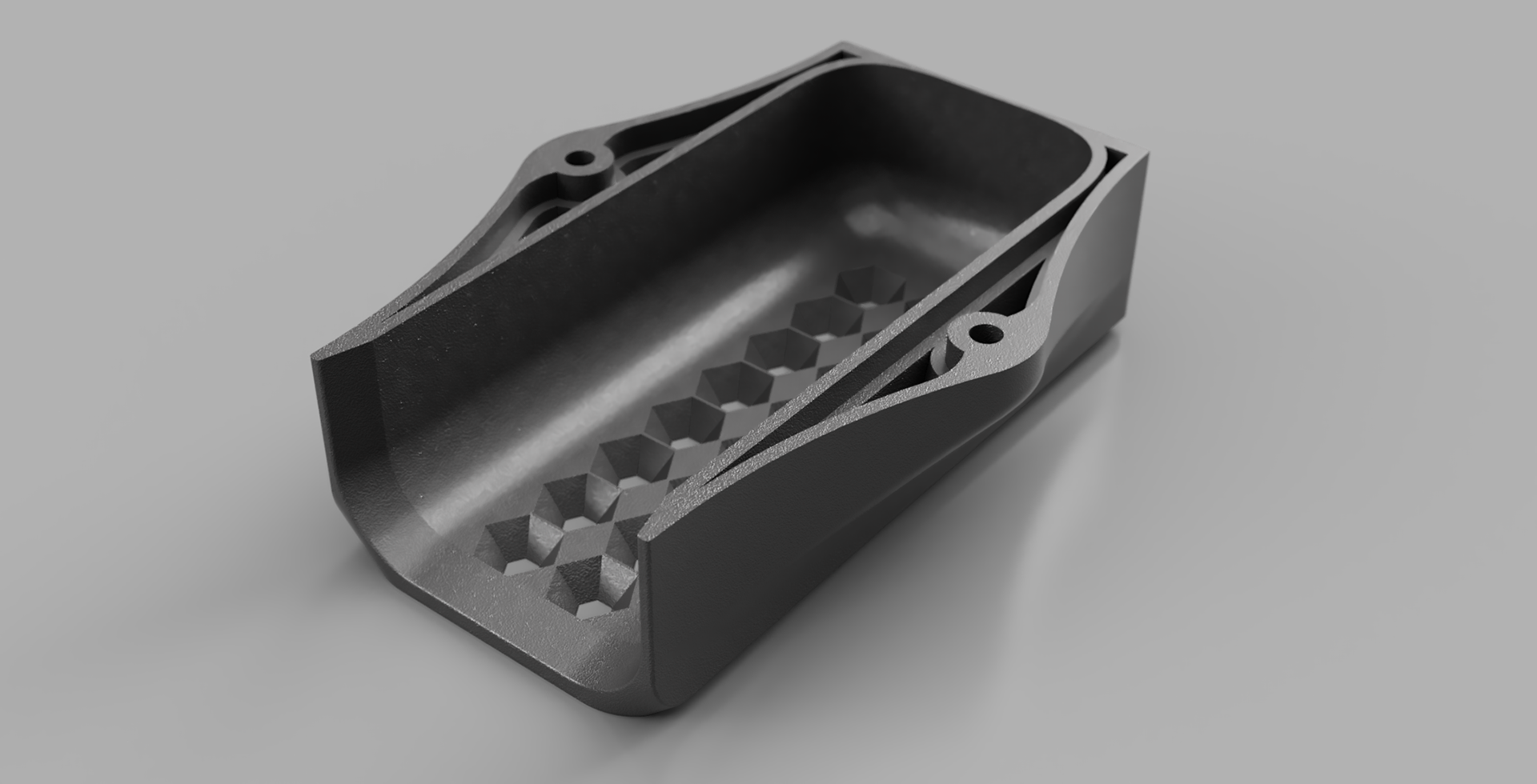 Under-desk remote tray