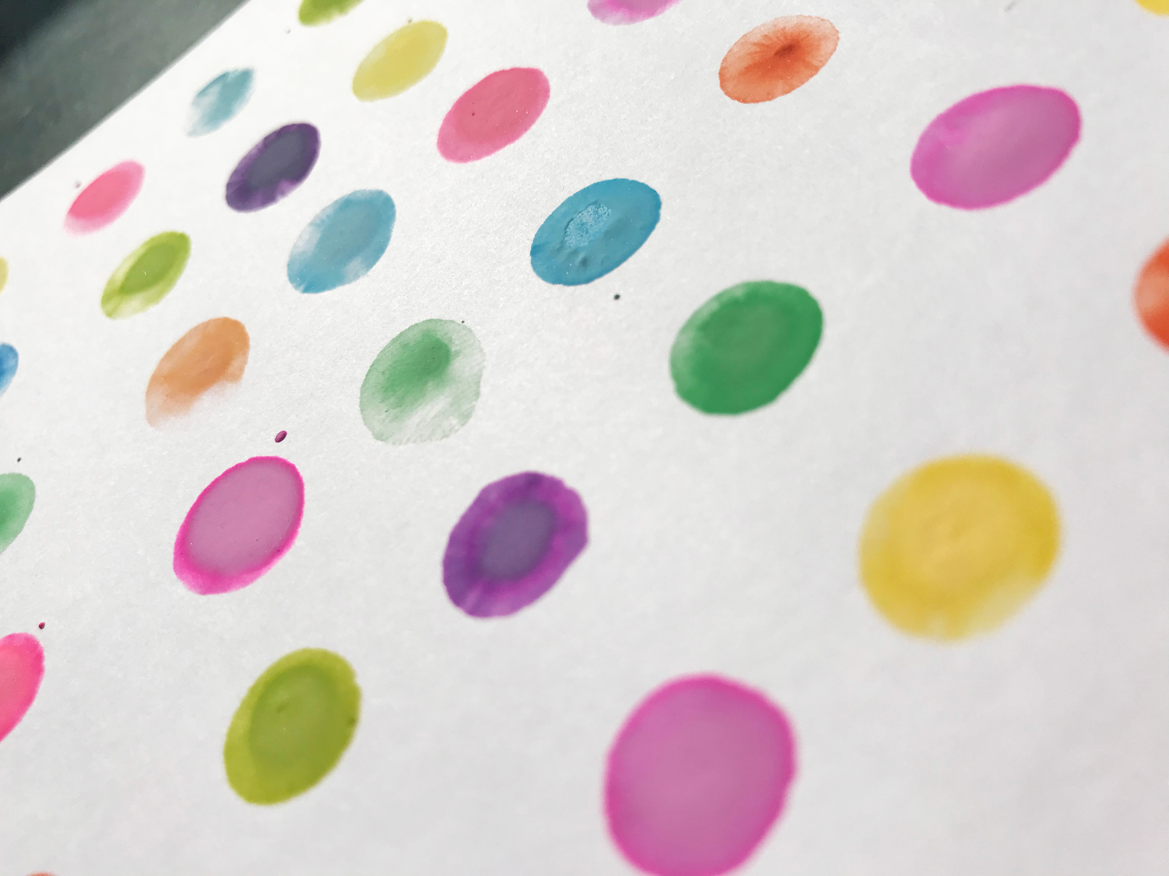 Hand painted watercolour spots