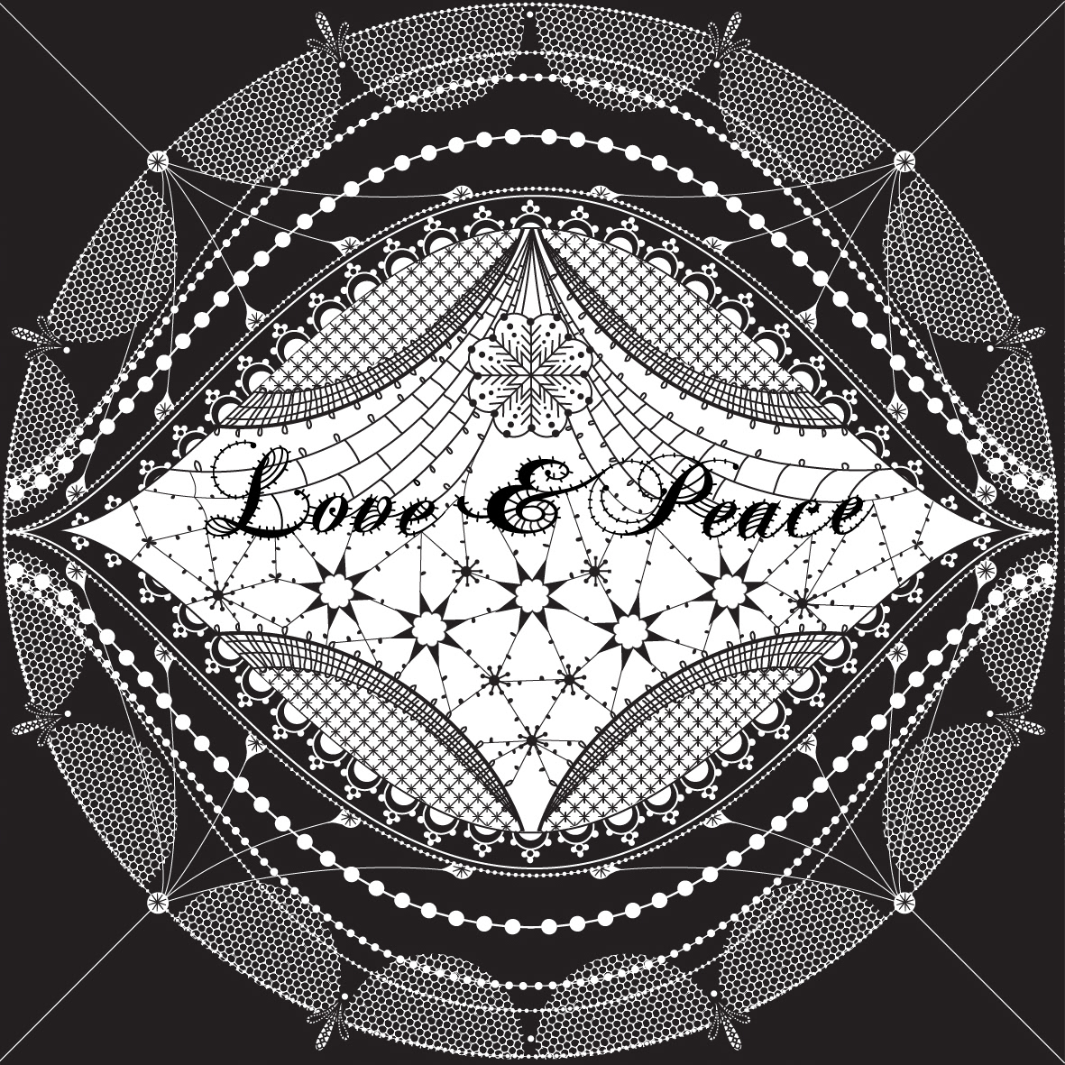 Festive Lace - greetings card design