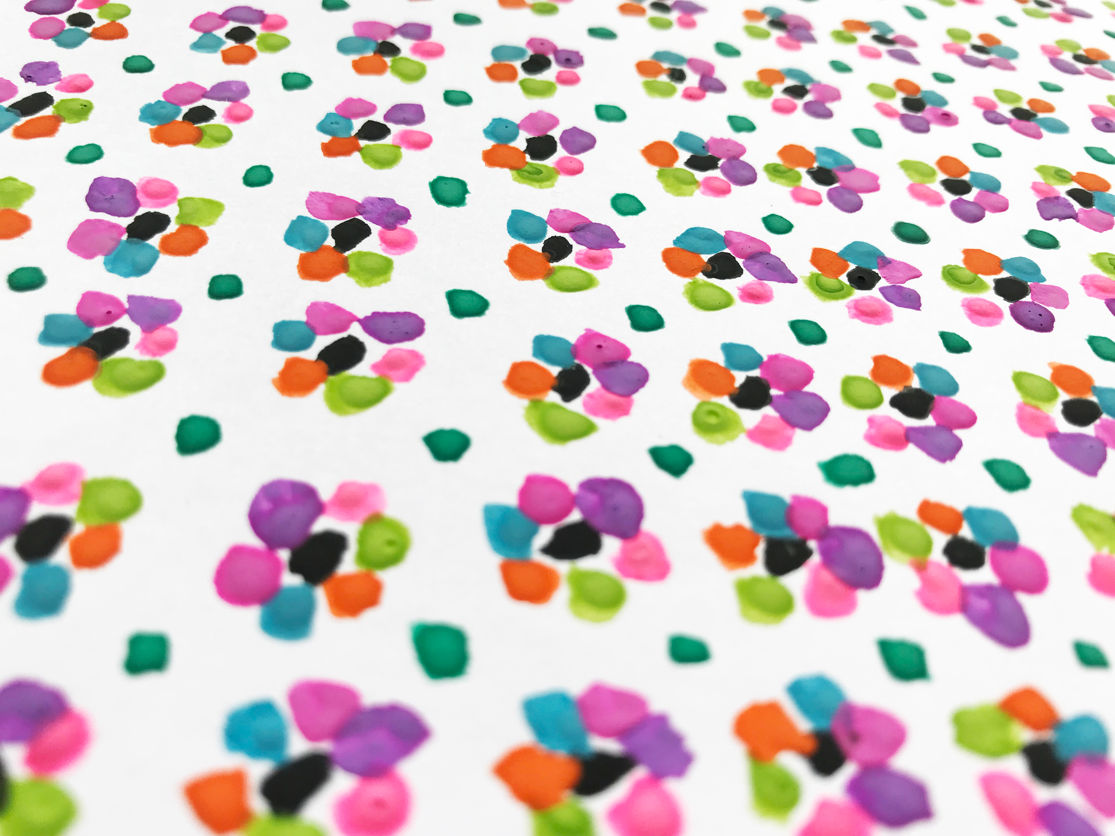 Hand painted watercolour ditsy floral