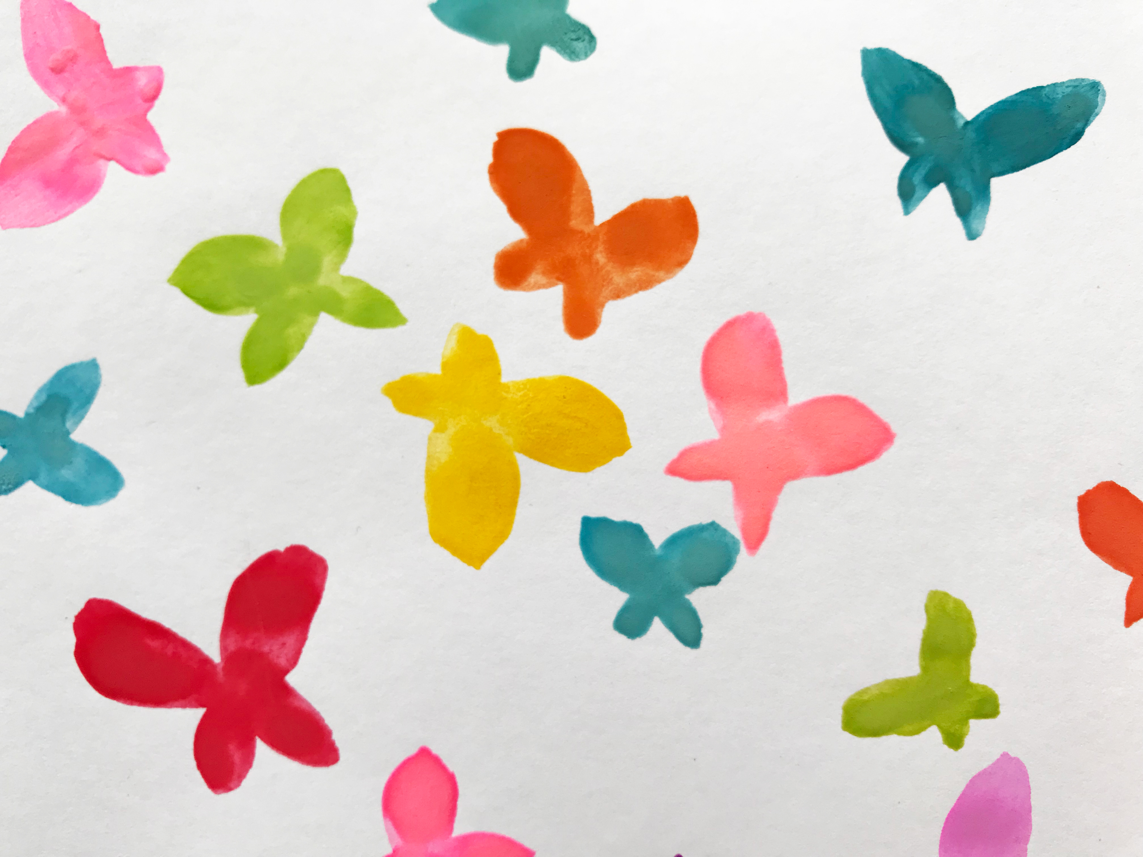 Hand painted watercolour butterflies