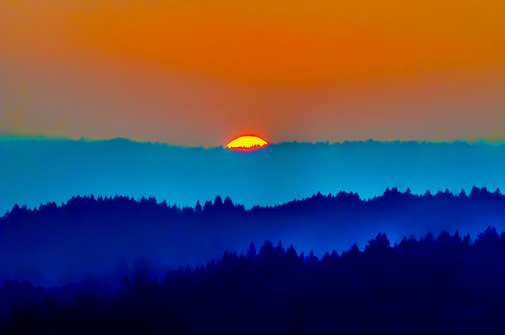 Sunset from Boulder Creek looking towards Bonnie Doon