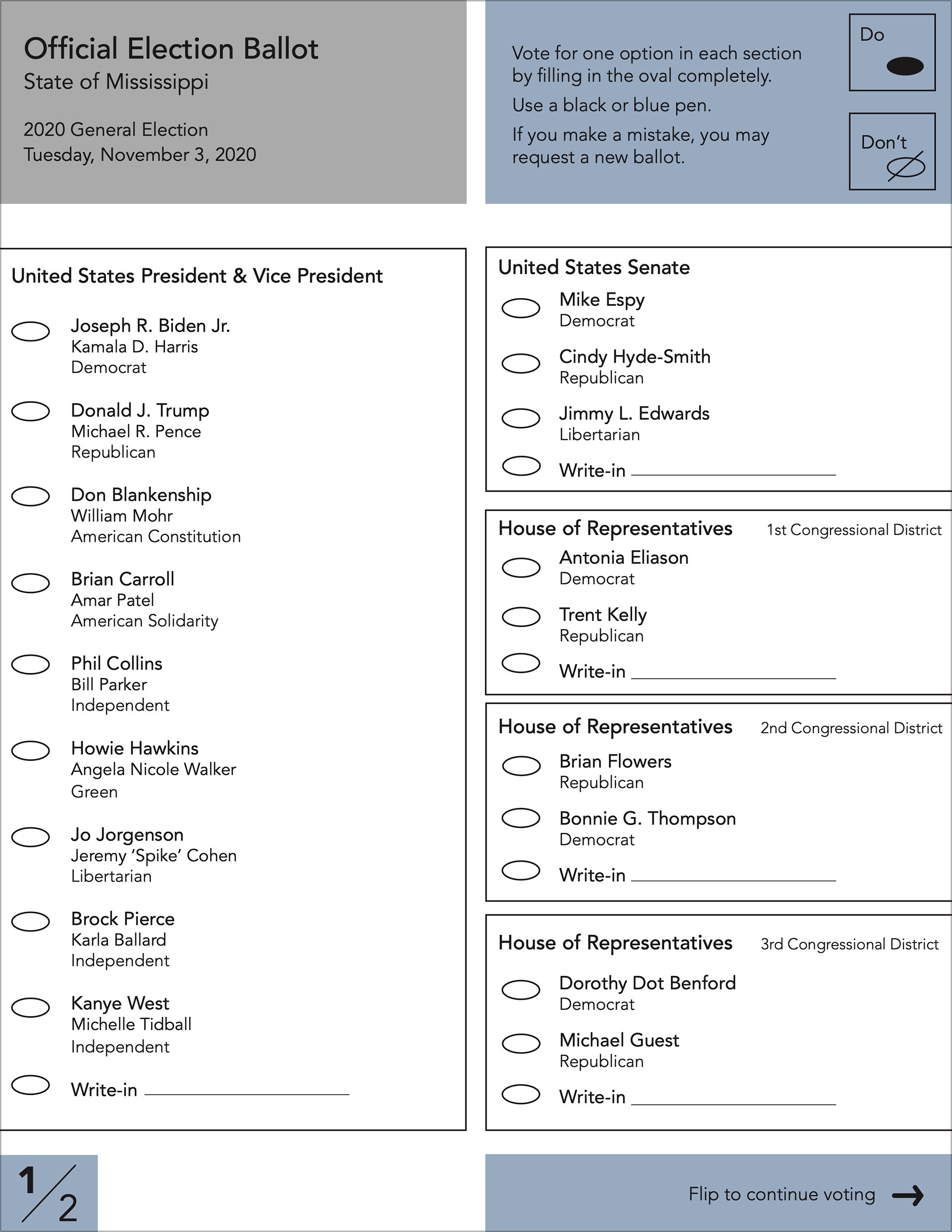 Redesigned Ballot