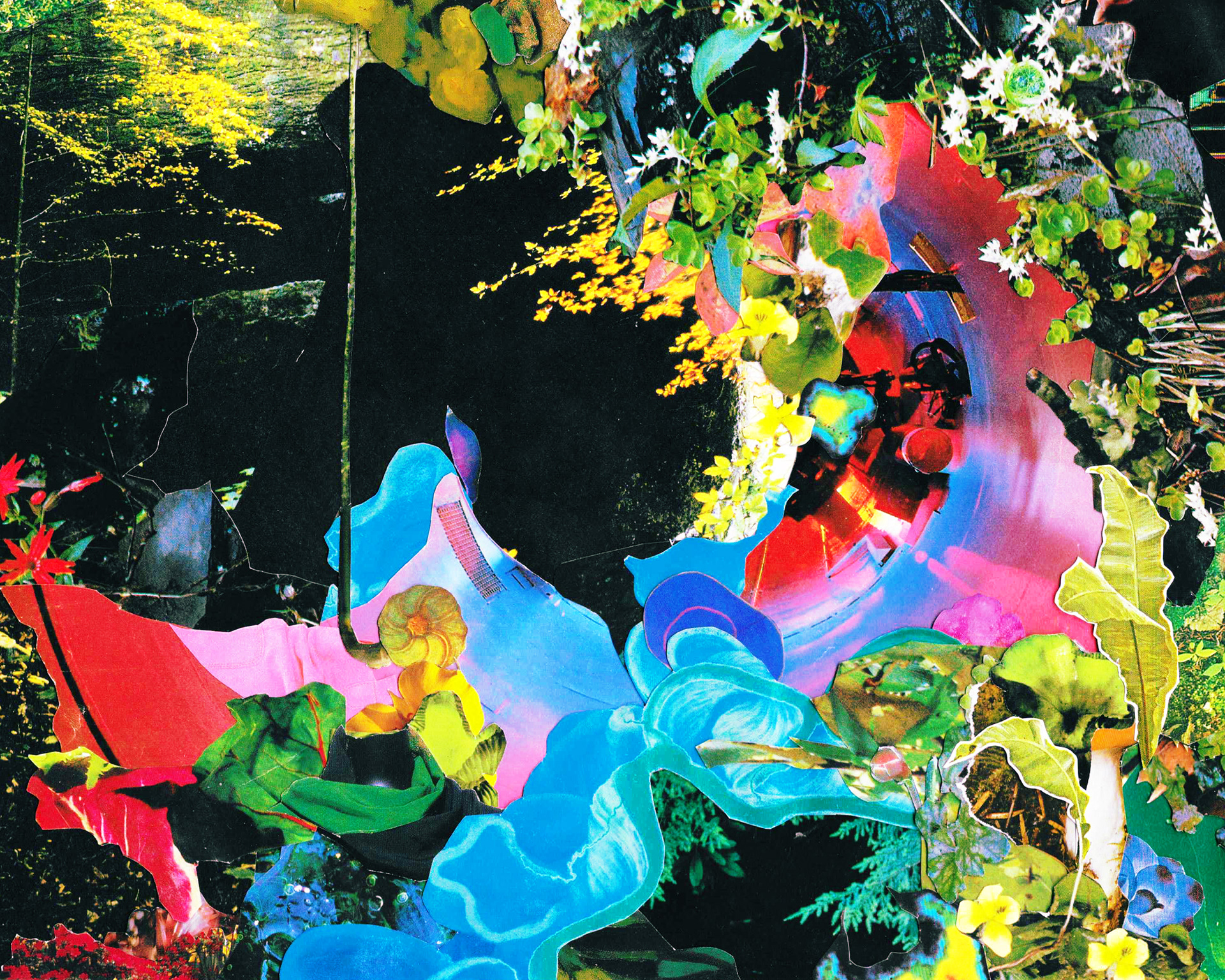 The original album artwork, an analog collage created by Anya Sheldon. I edited and color corrected the image for the final version.