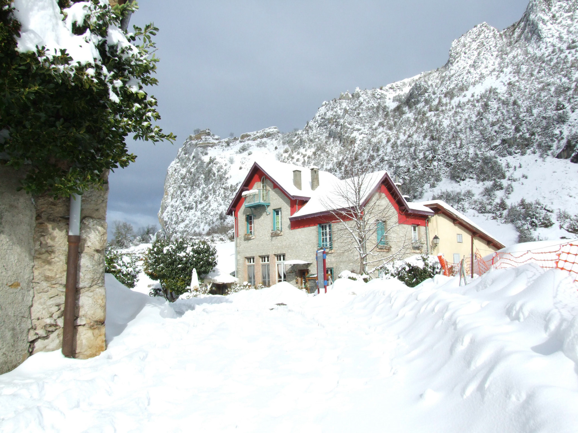 Roquefixade sous la neige de Fevrier