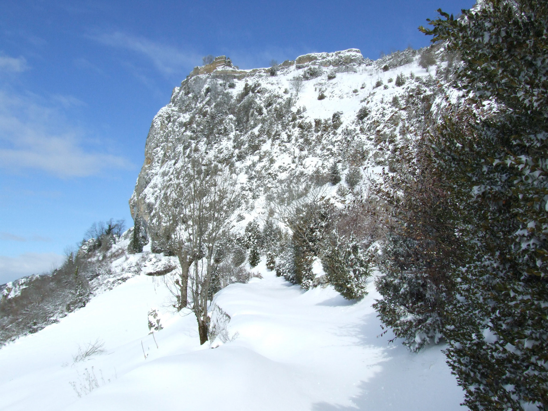 Roquefixade sous la neige de Fevrier