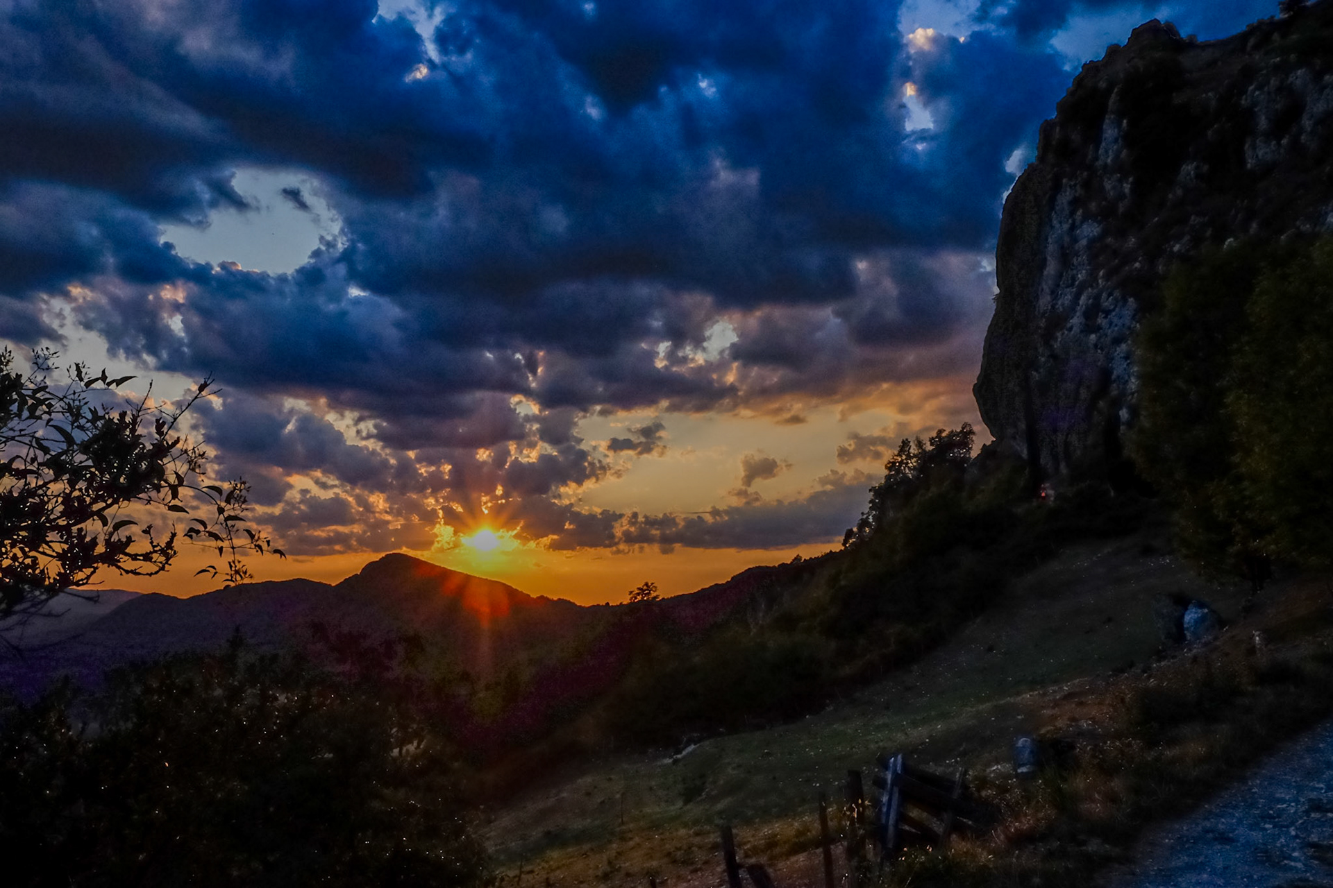 Le soleil se couche