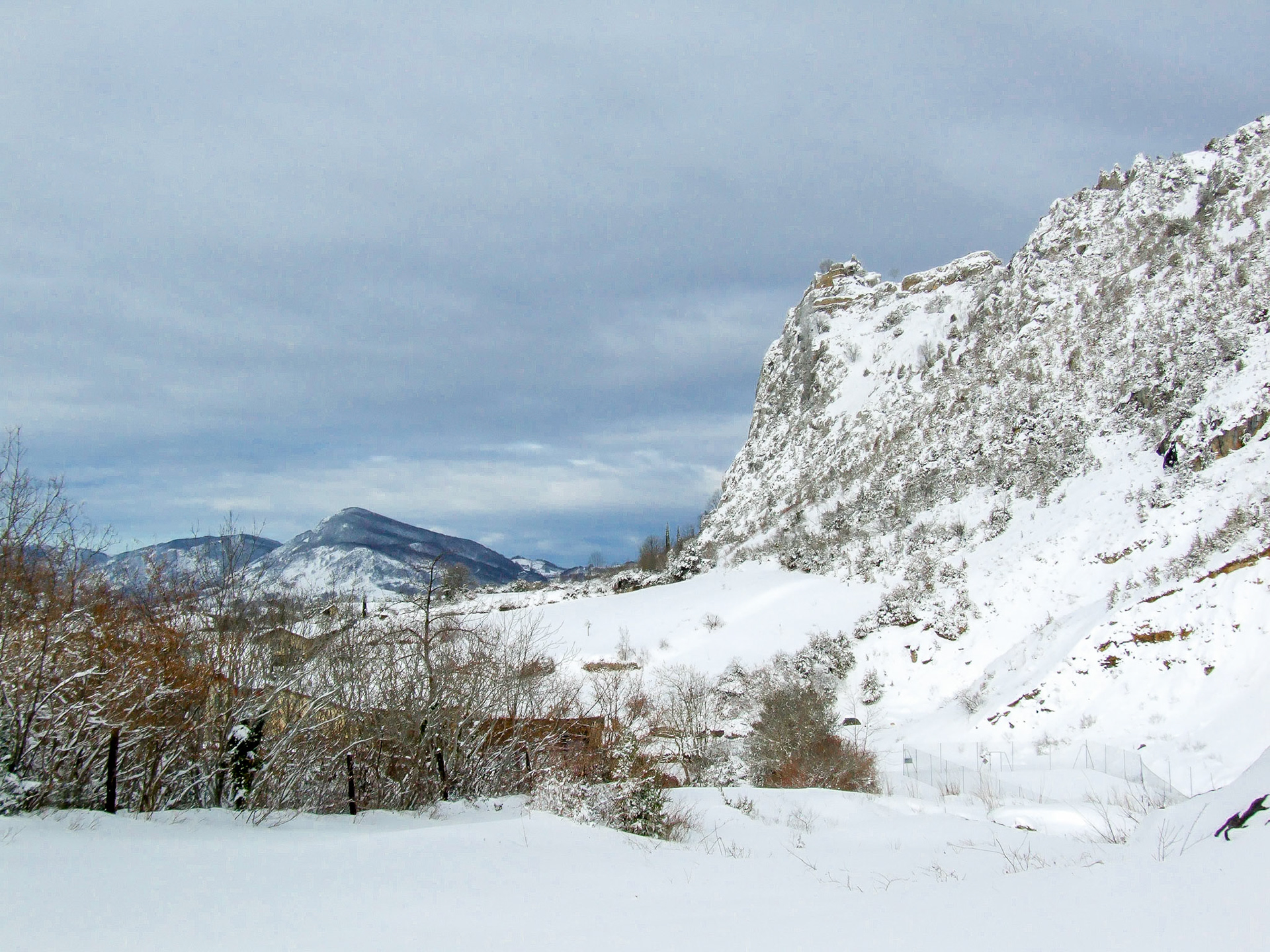 Roquefixade sous la neige de Fevrier