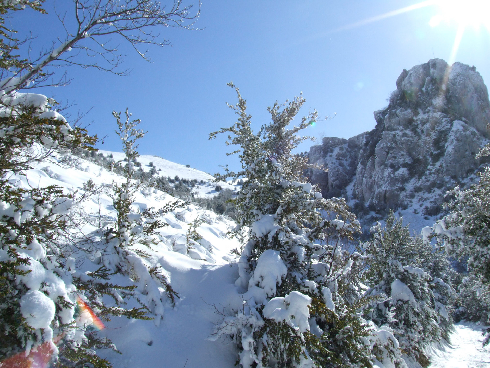 Roquefixade sous la neige de Fevrier
