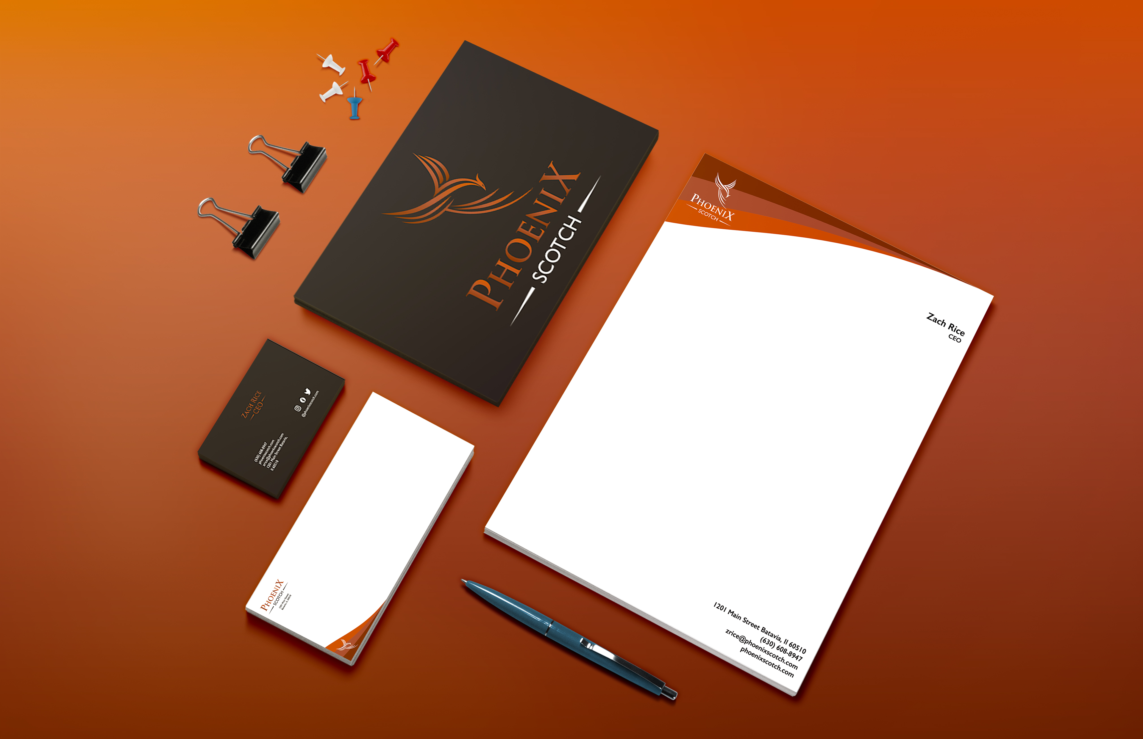 Phoenix Scotch Stationary Design