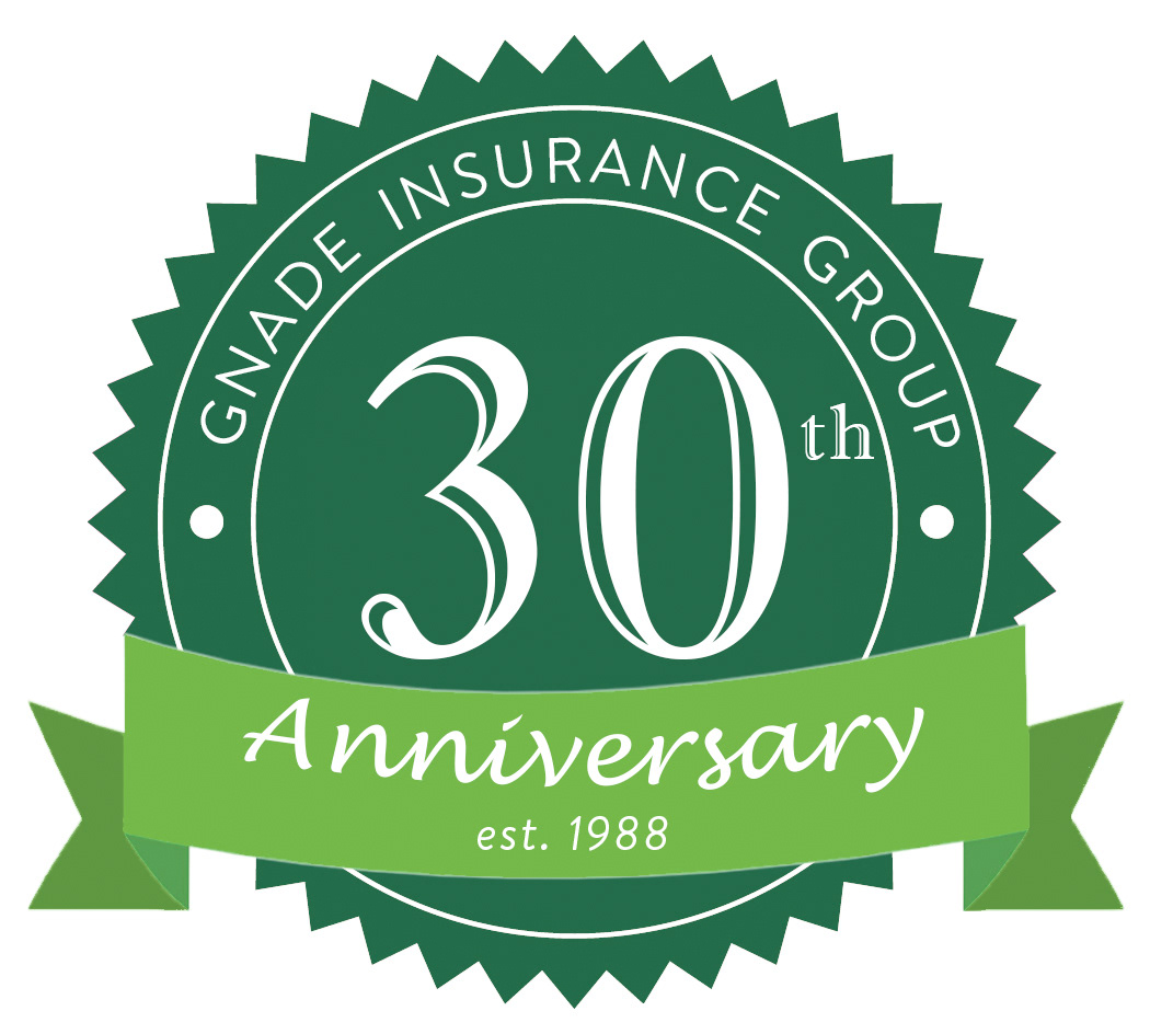 logo for Gnade's 30th anniversary