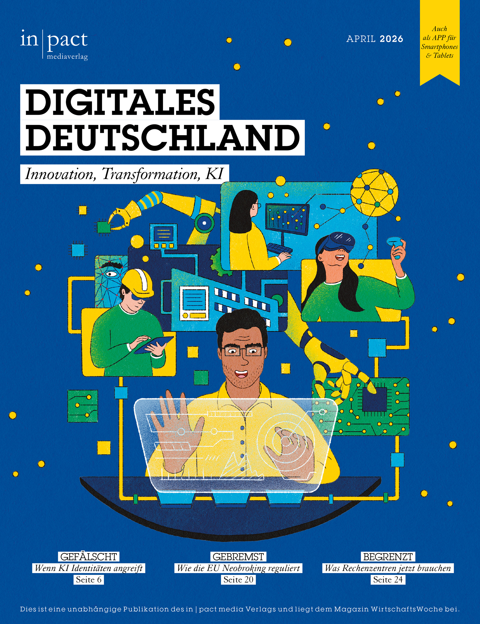 A series of illustrations for the German magazine “InPact Media Verlag”