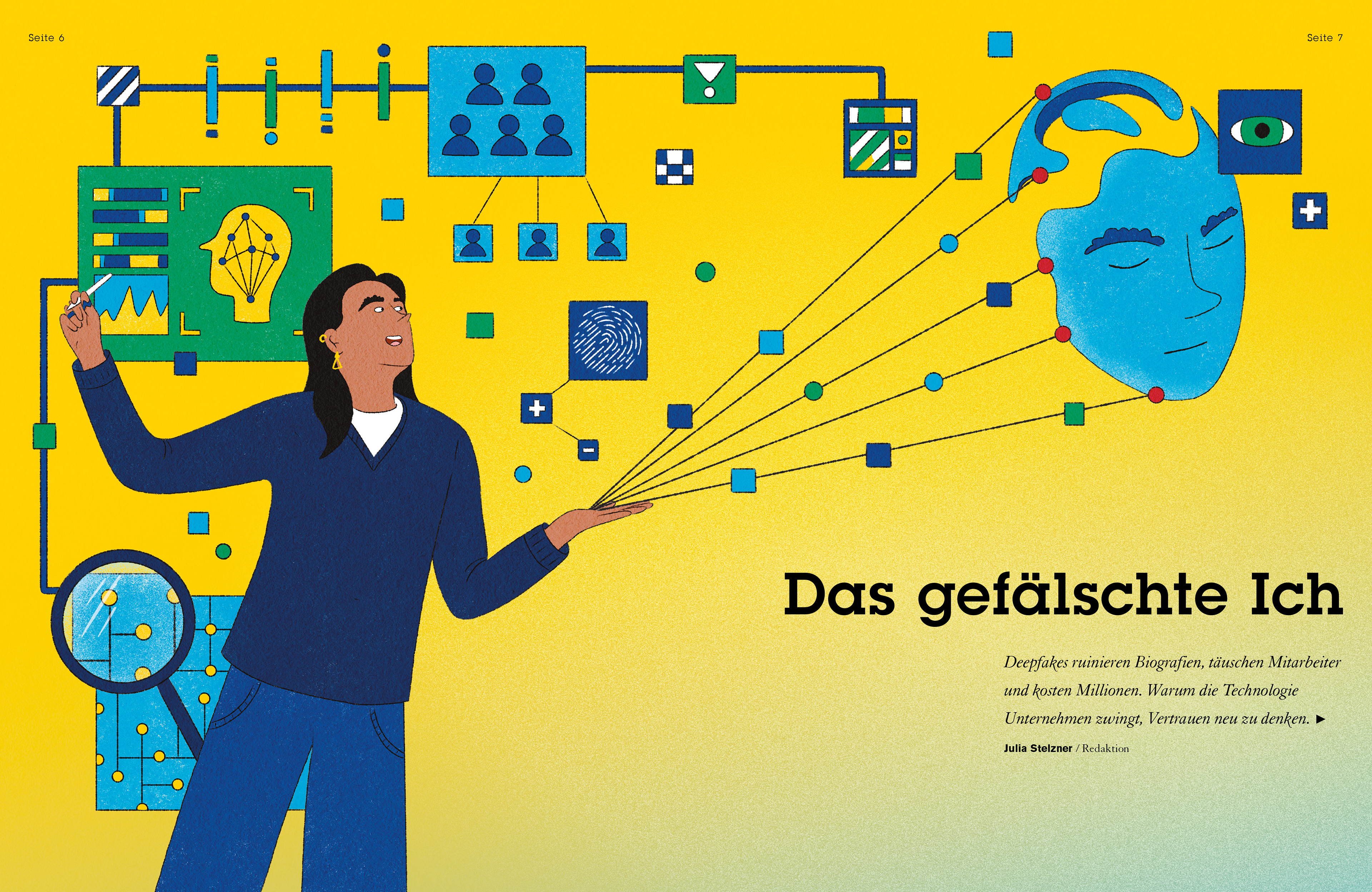 A series of illustrations for the German magazine “InPact Media Verlag”