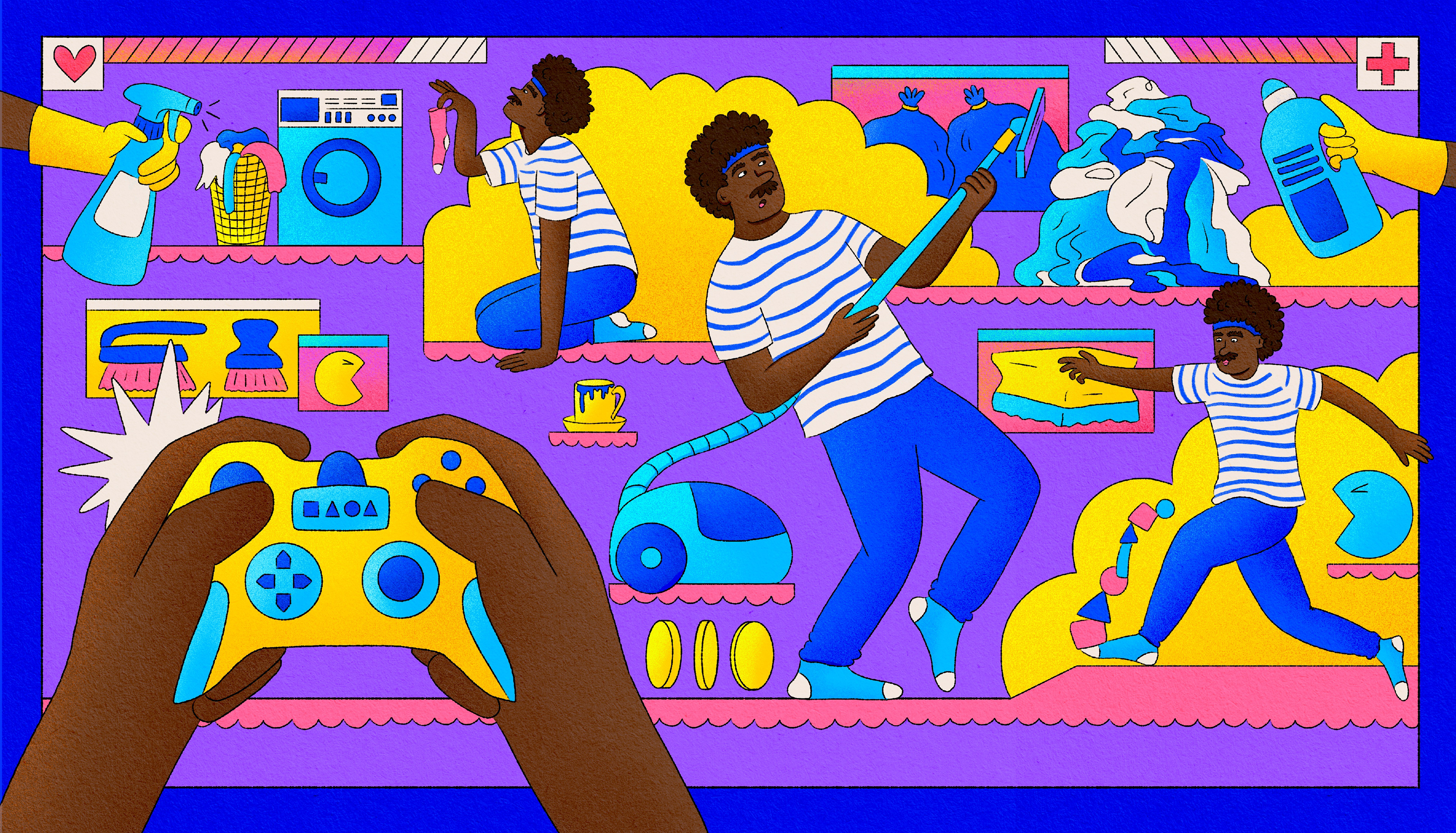 How to get men to clean — turn it into a game.