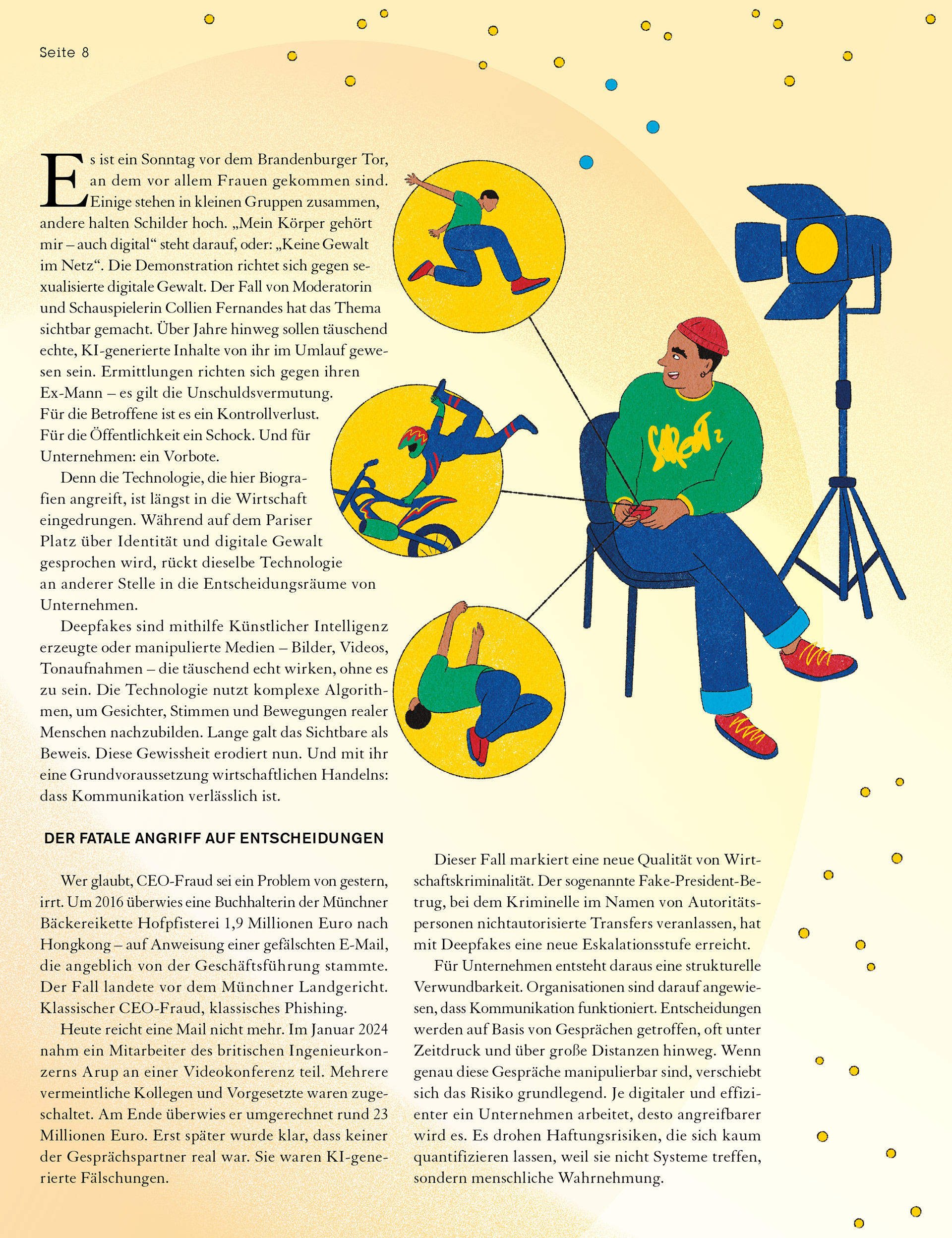 A series of illustrations for the German magazine “InPact Media Verlag”