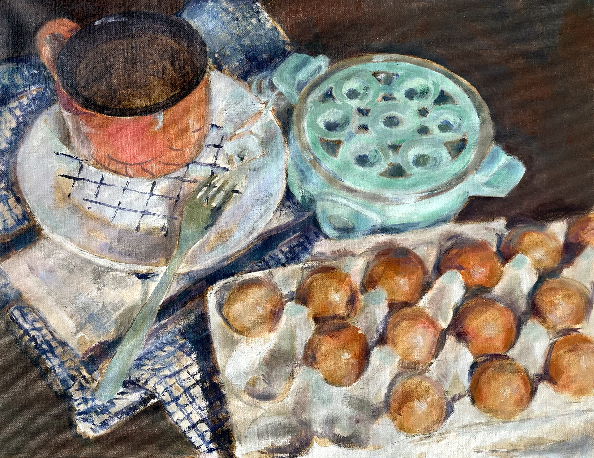 "All My Eggs In One Basket" Oil, 2024