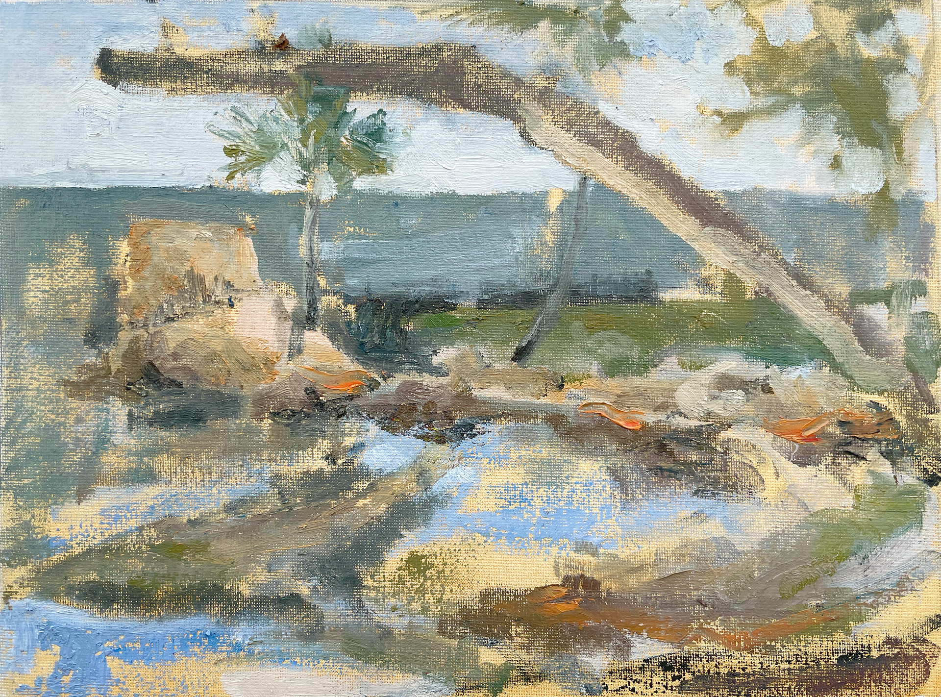 "Indian Beach in January" Oil, 2025