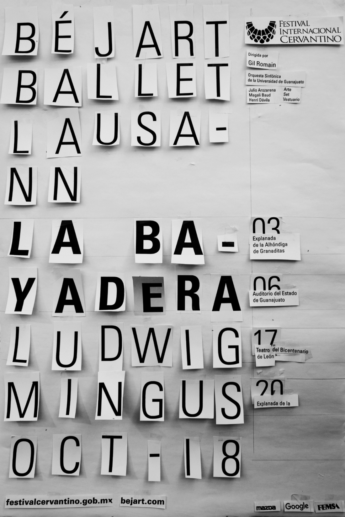 1. Typographic exploration for "La Balladera" theater poster.