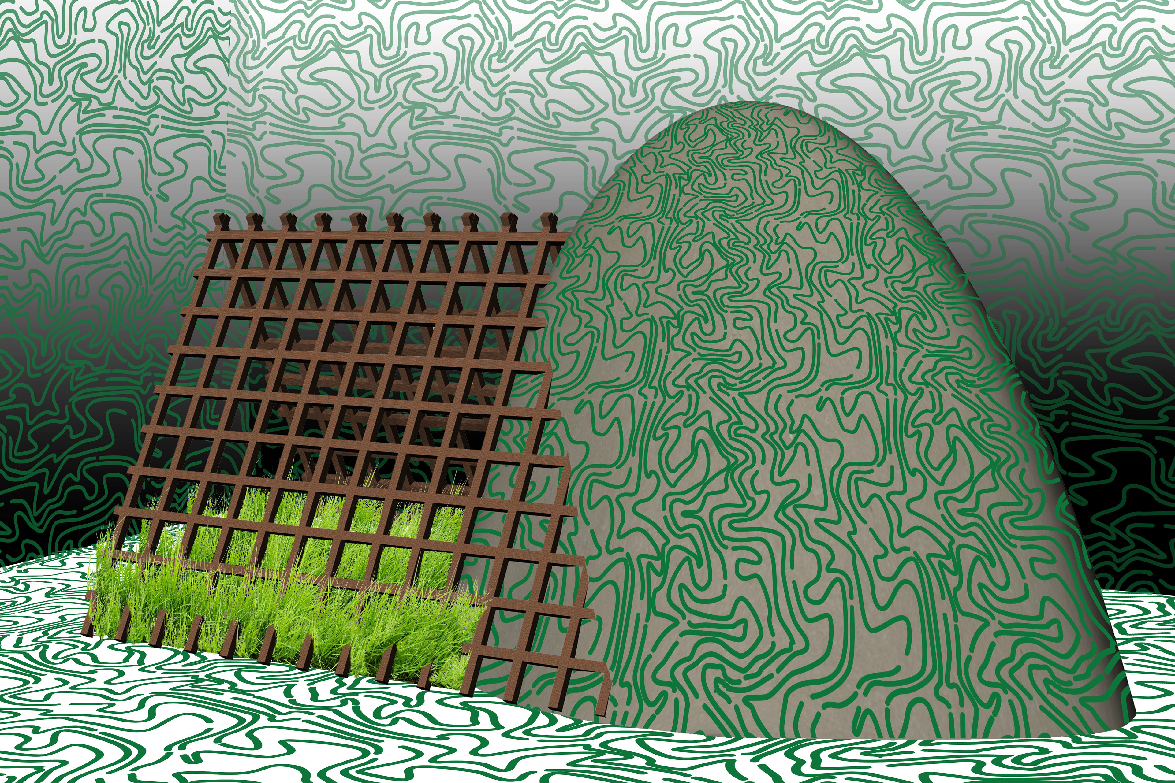 Mound with Lines