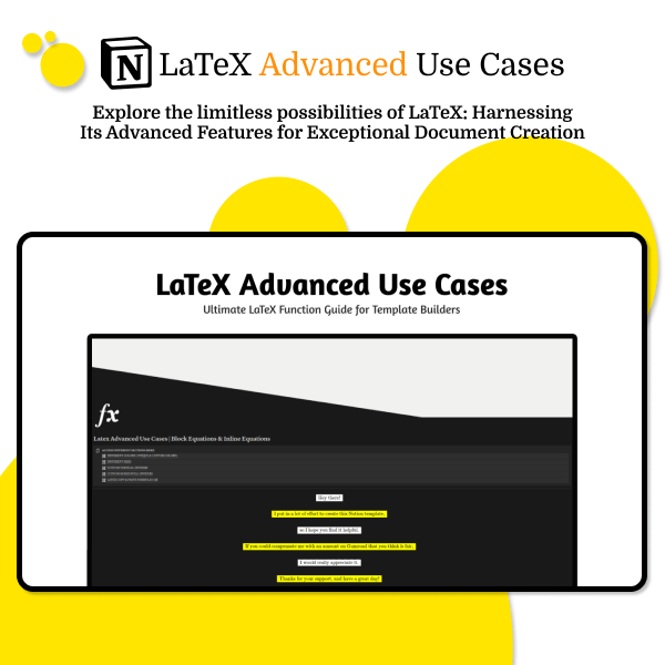 LaTeX Advanced Use Cases