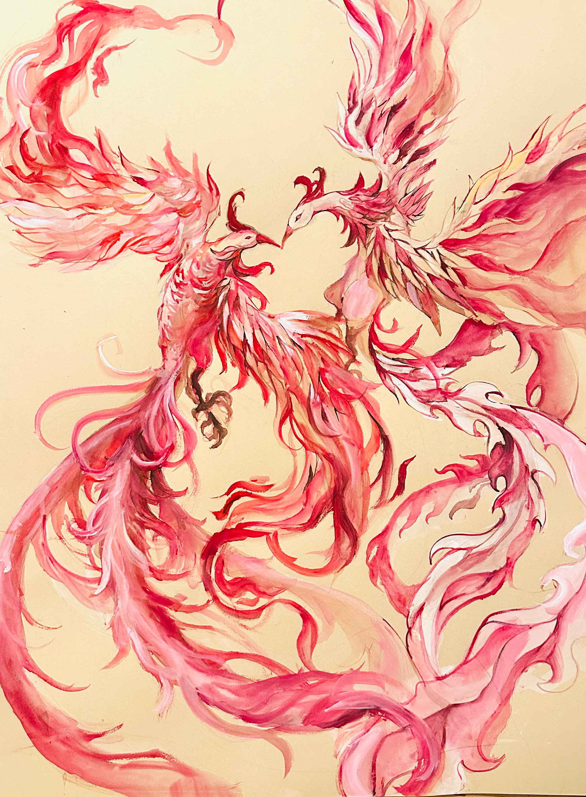 Eternal love _Gouache Painting