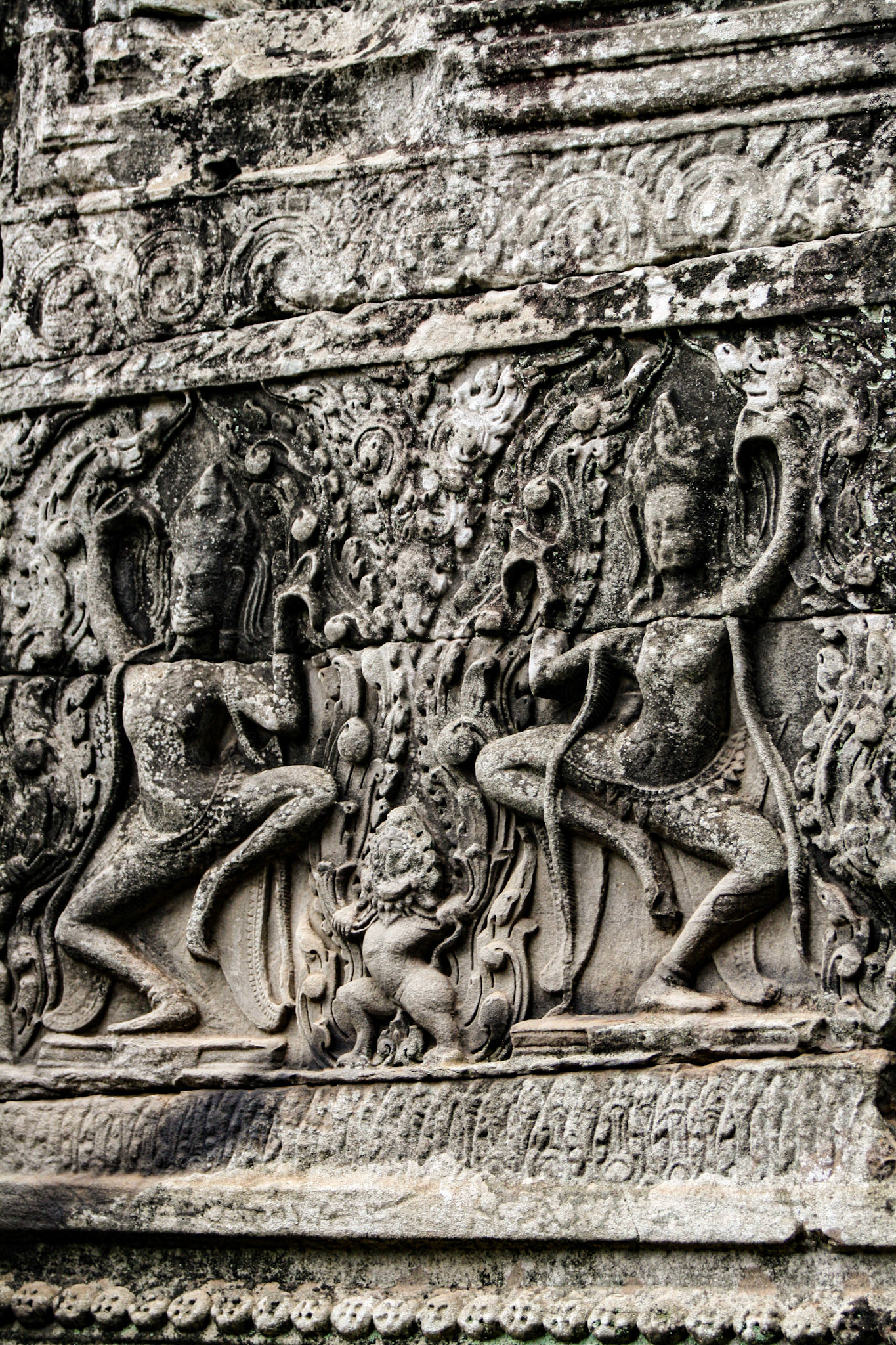 Dancing Apsara Ladies Stone Carving 