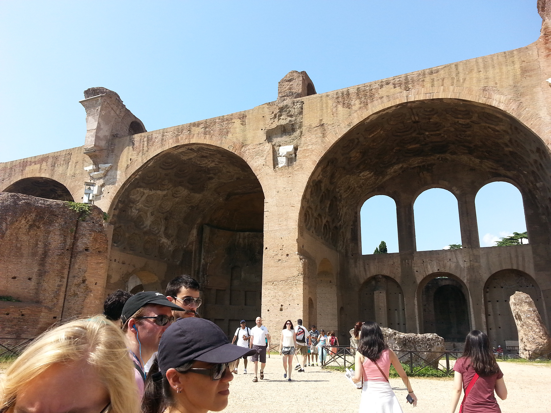 The Basilica of Maxentius and Constantine (Italian: Basilica di Massenzio), sometimes known as the Basilica Nova—meaning "new basilica"—or Basilica of Maxentius, is an ancient building in the Roman Forum, Rome, Italy. It was the largest building in the Forum, and the last Roman basilica built in the city. 