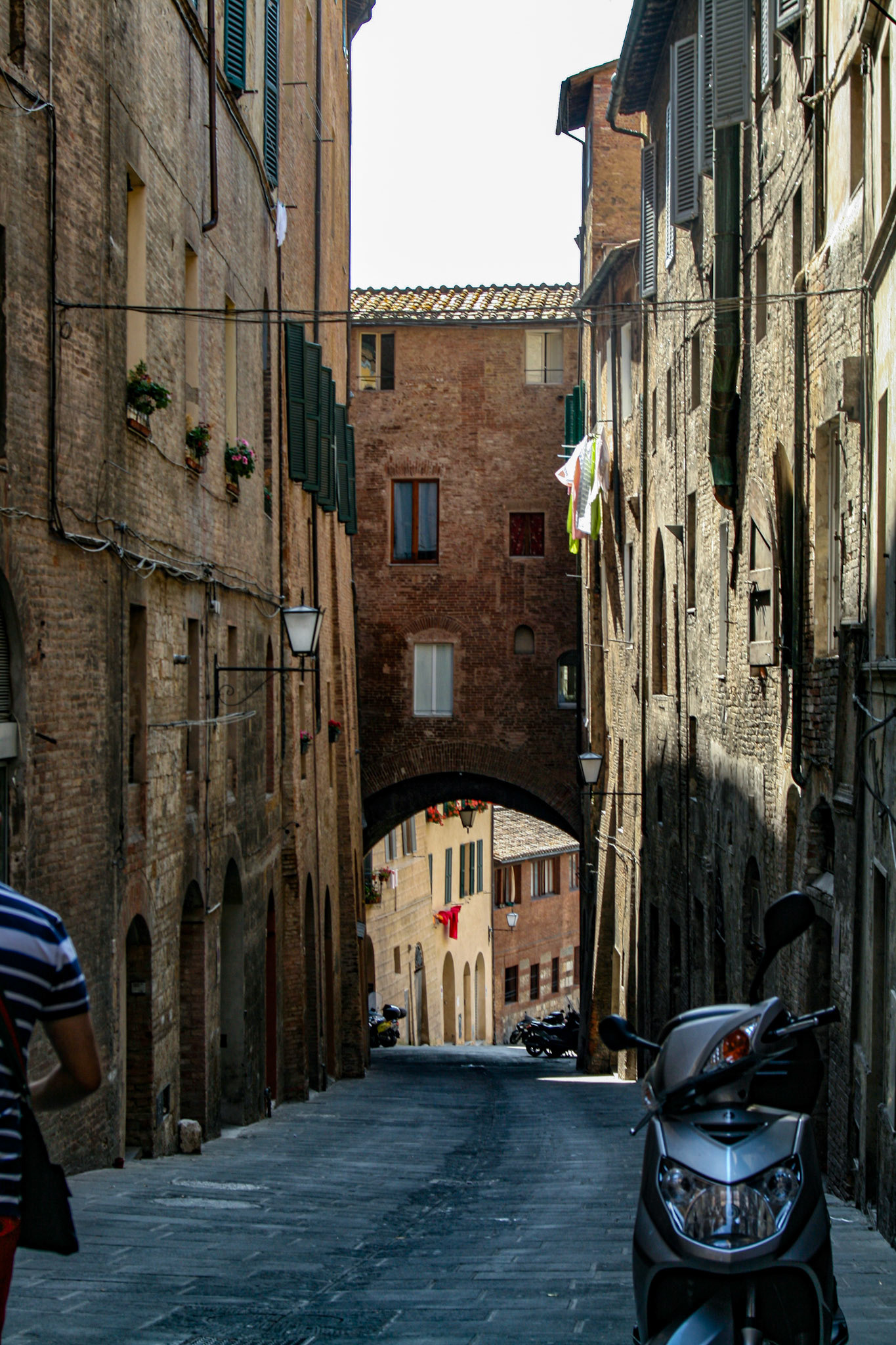 Streets of Siena, Tuscany, Italy.