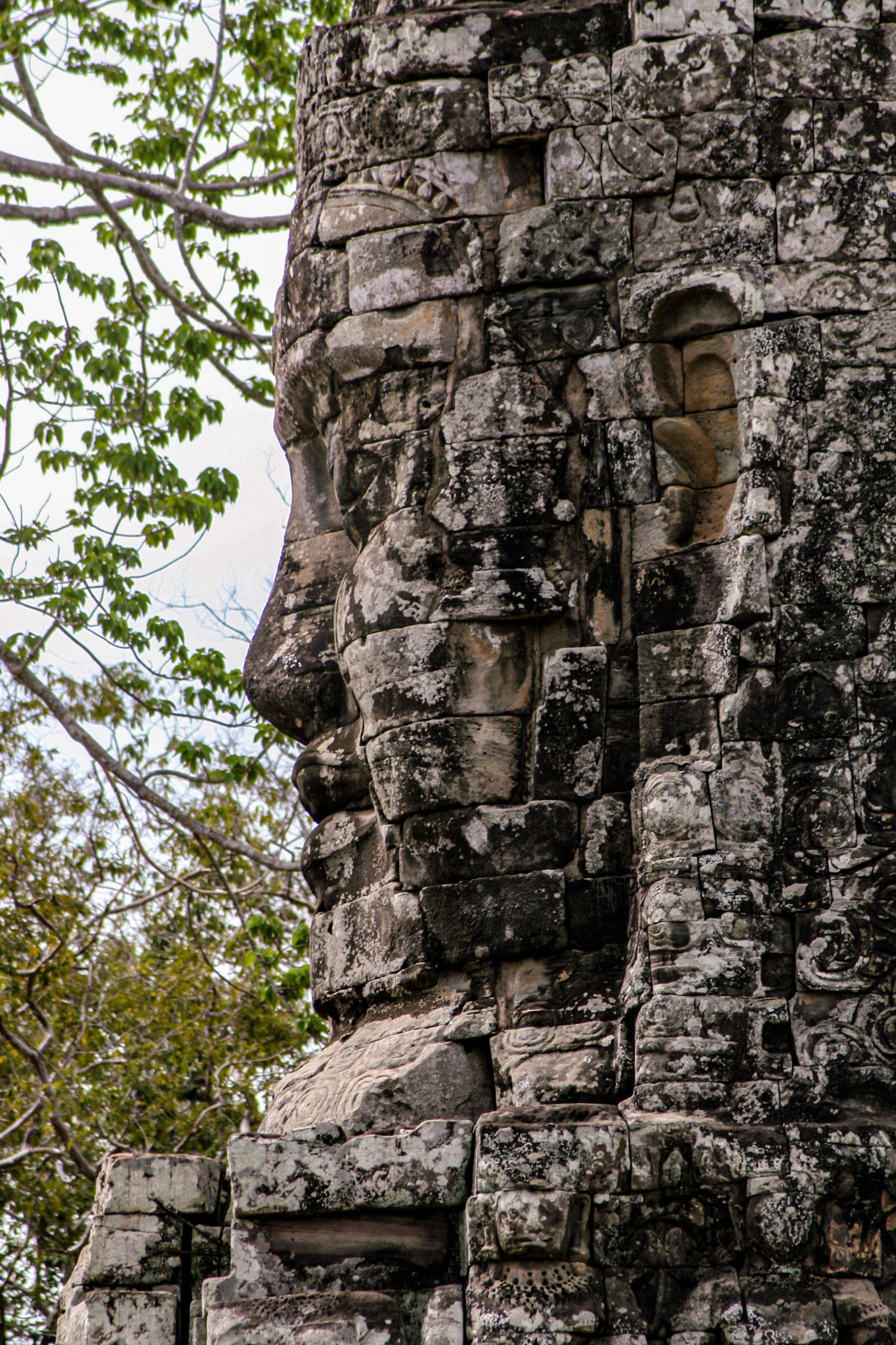 Angkor Thom Temple view, detail. Siem reap, Cambodia 