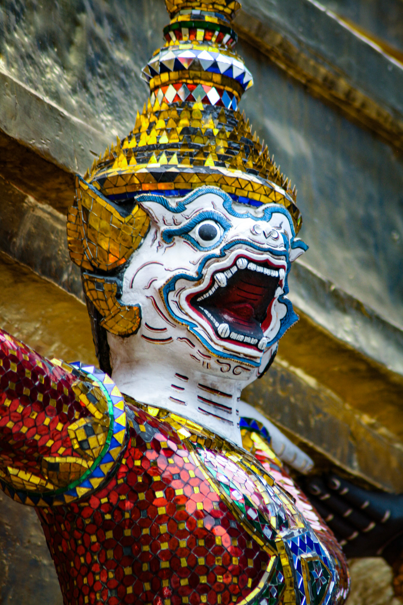 Statues of Yaksha demons, Wat Phra Kaew temple