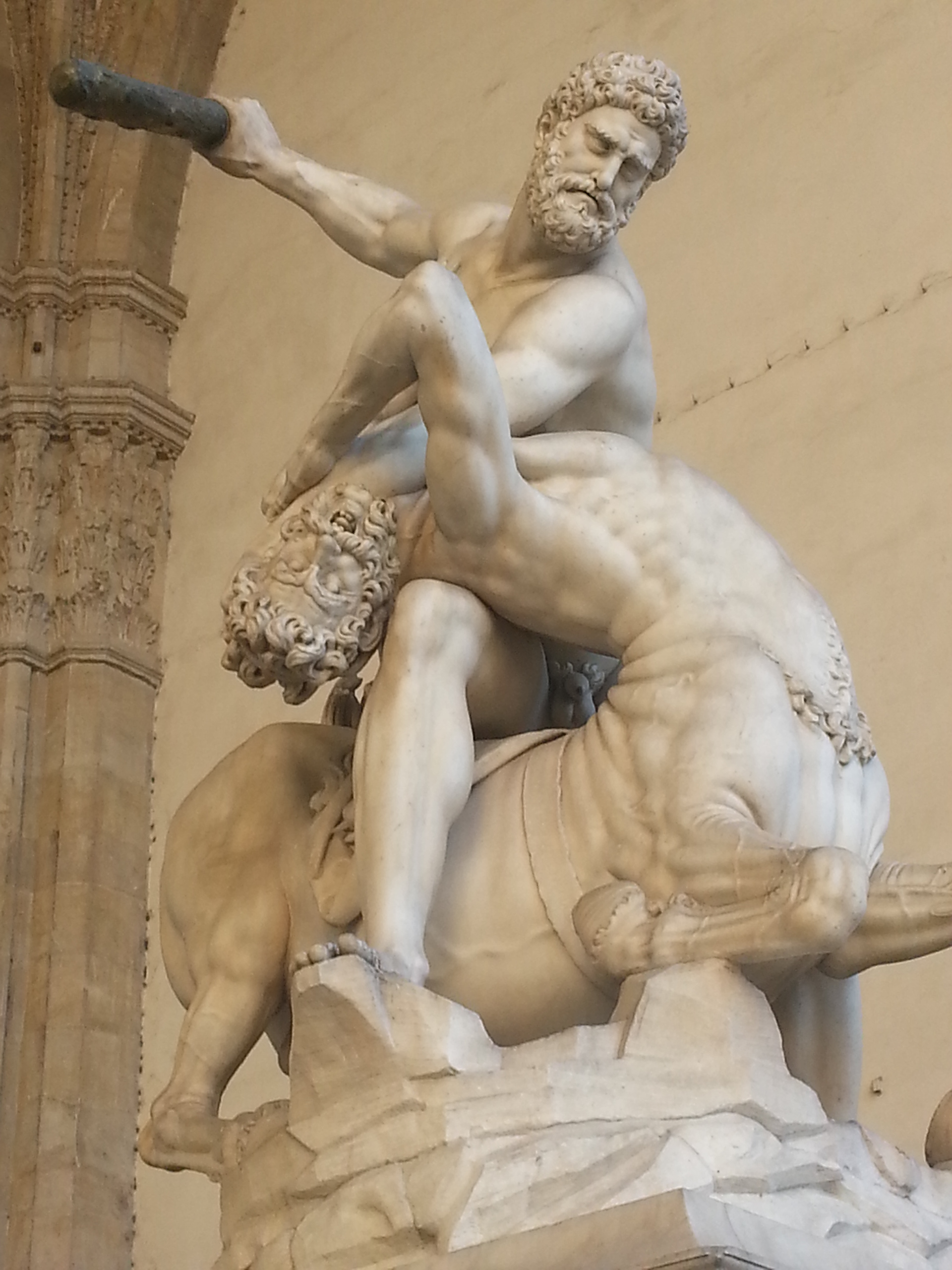 Heracles fighting the centaur Nessus by Giambologna (with the help of Pietro Francavilla). 