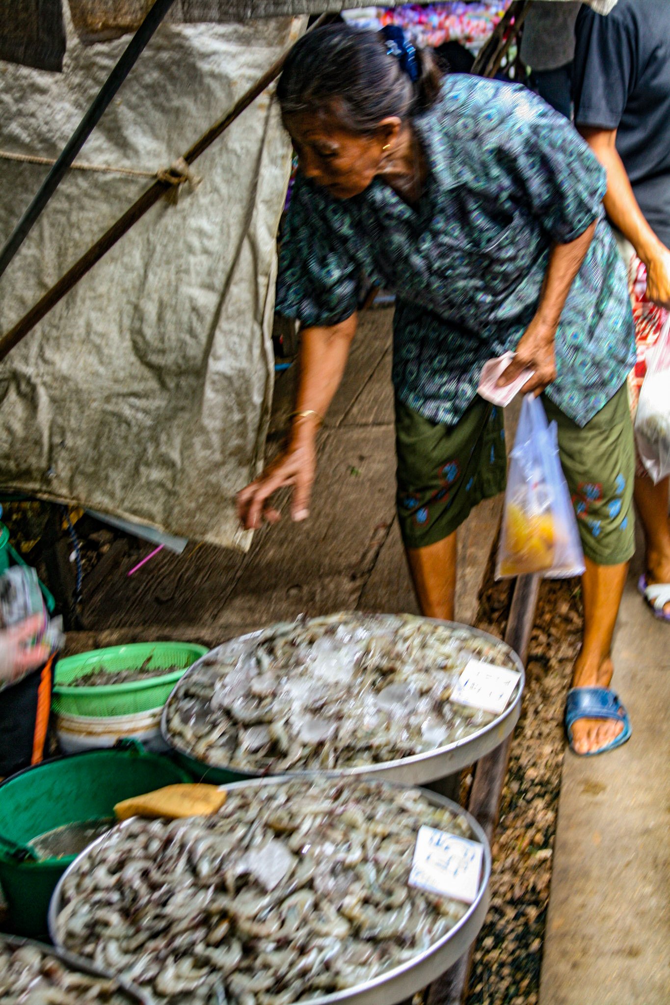 The Maeklong Railway Market at Maeklong, Thailand