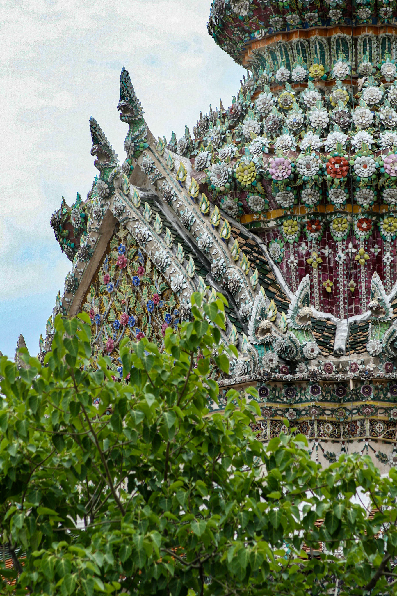 Architecture detail at Temple of Emerald Buddha (Wat Phra Kaew) 