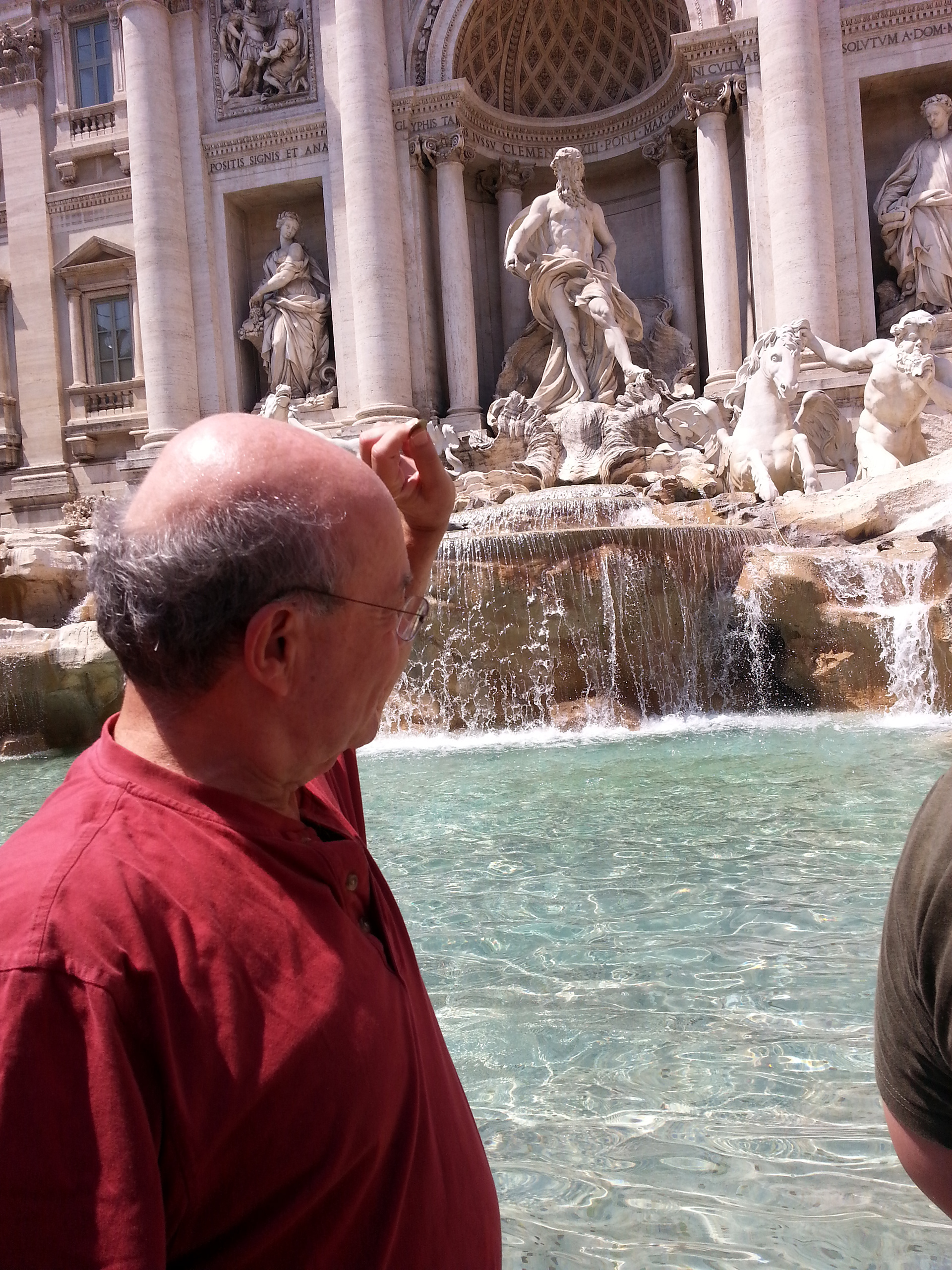 David Soileau tosses a coin for good luck.