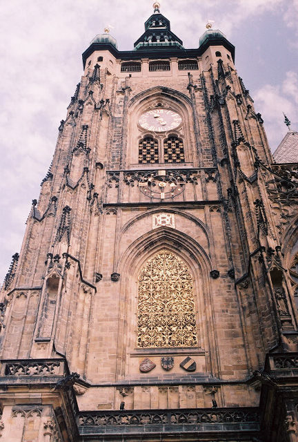 St. Vitus Cathedral is situated in the Prague Castle complex 