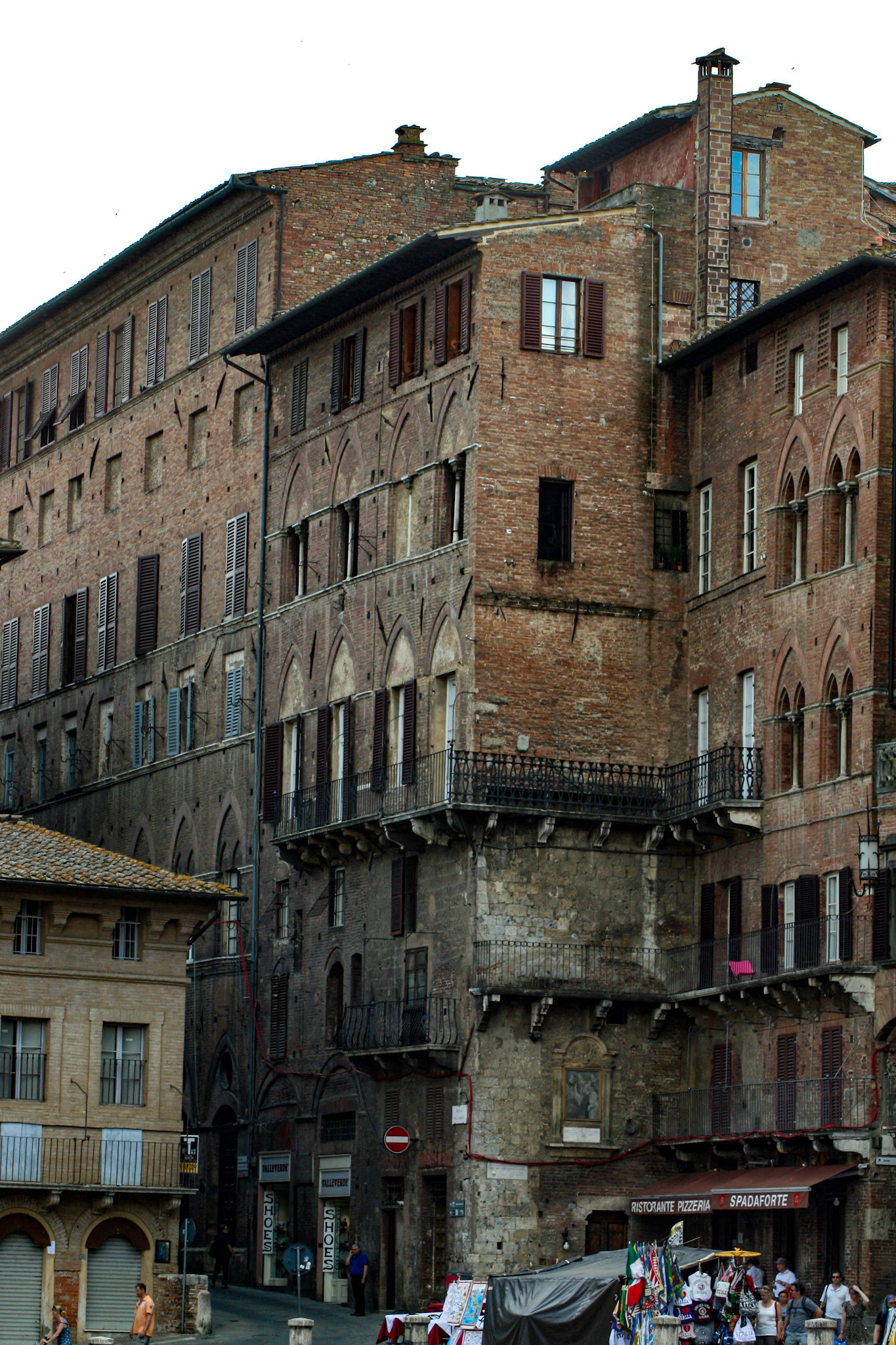 Building facade in Siena, Tuscany, Italy.