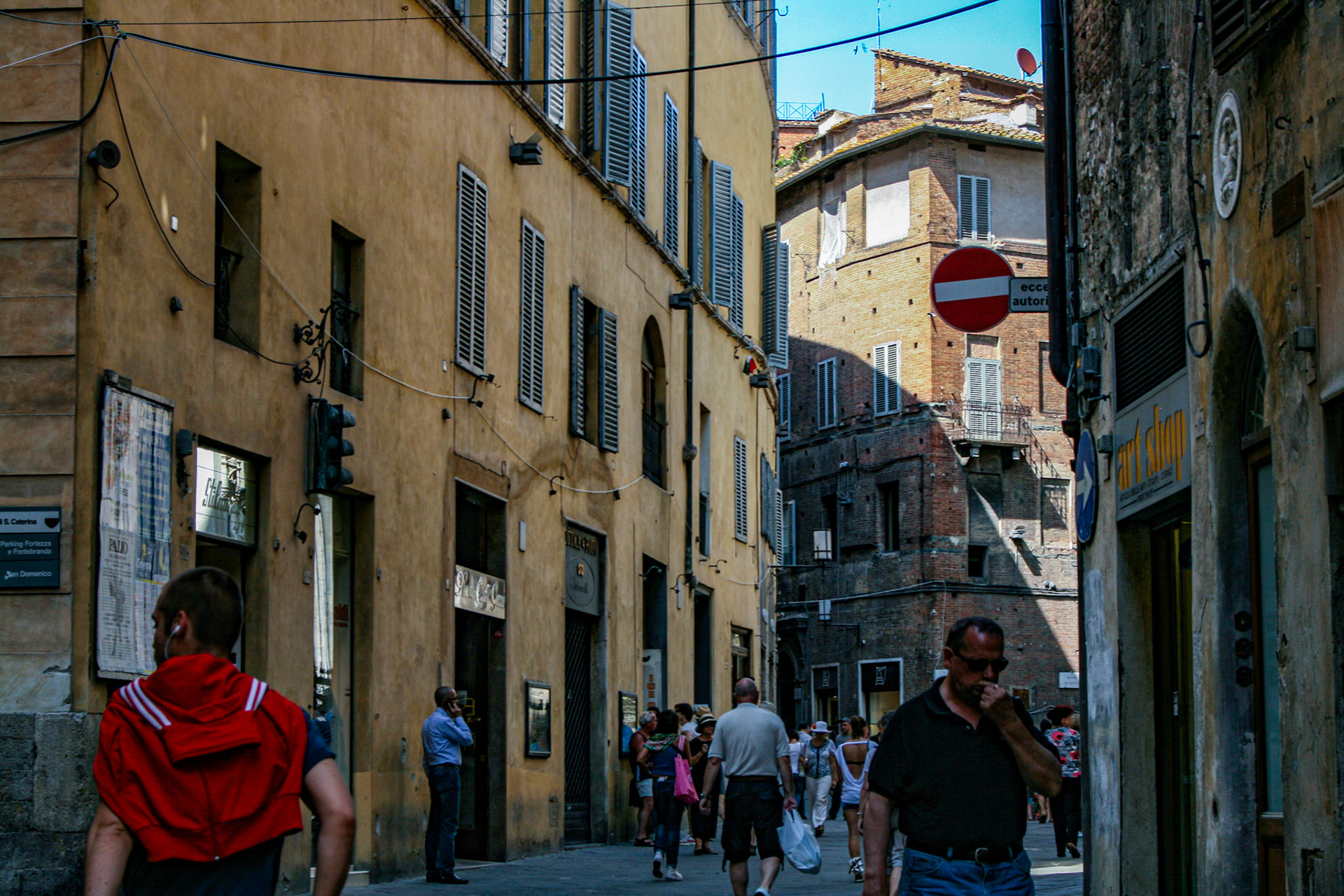 Streets of Siena, Tuscany, Italy.