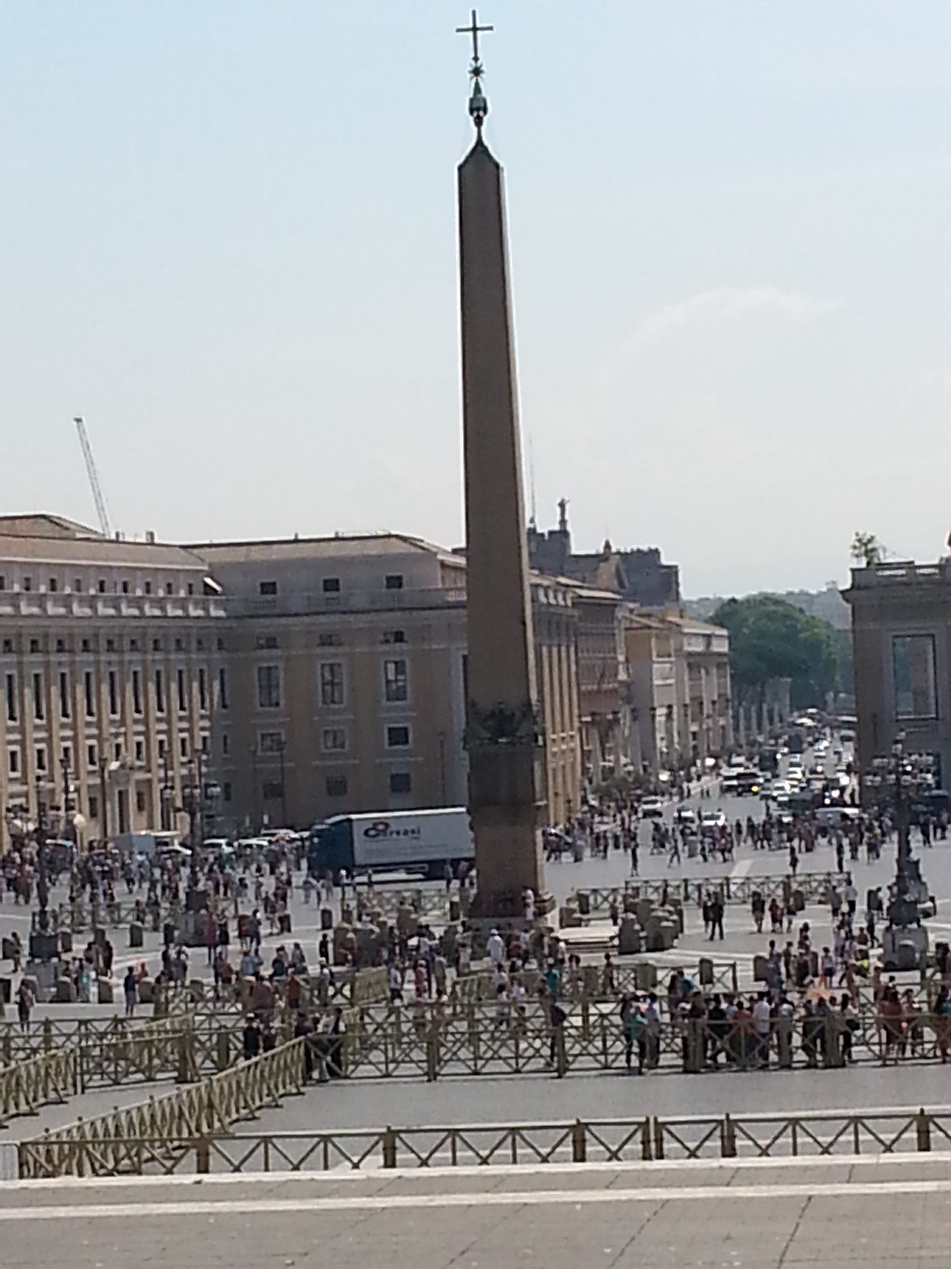 St. Peter's square in front of St. Peter's Basilica at the Vatican. 