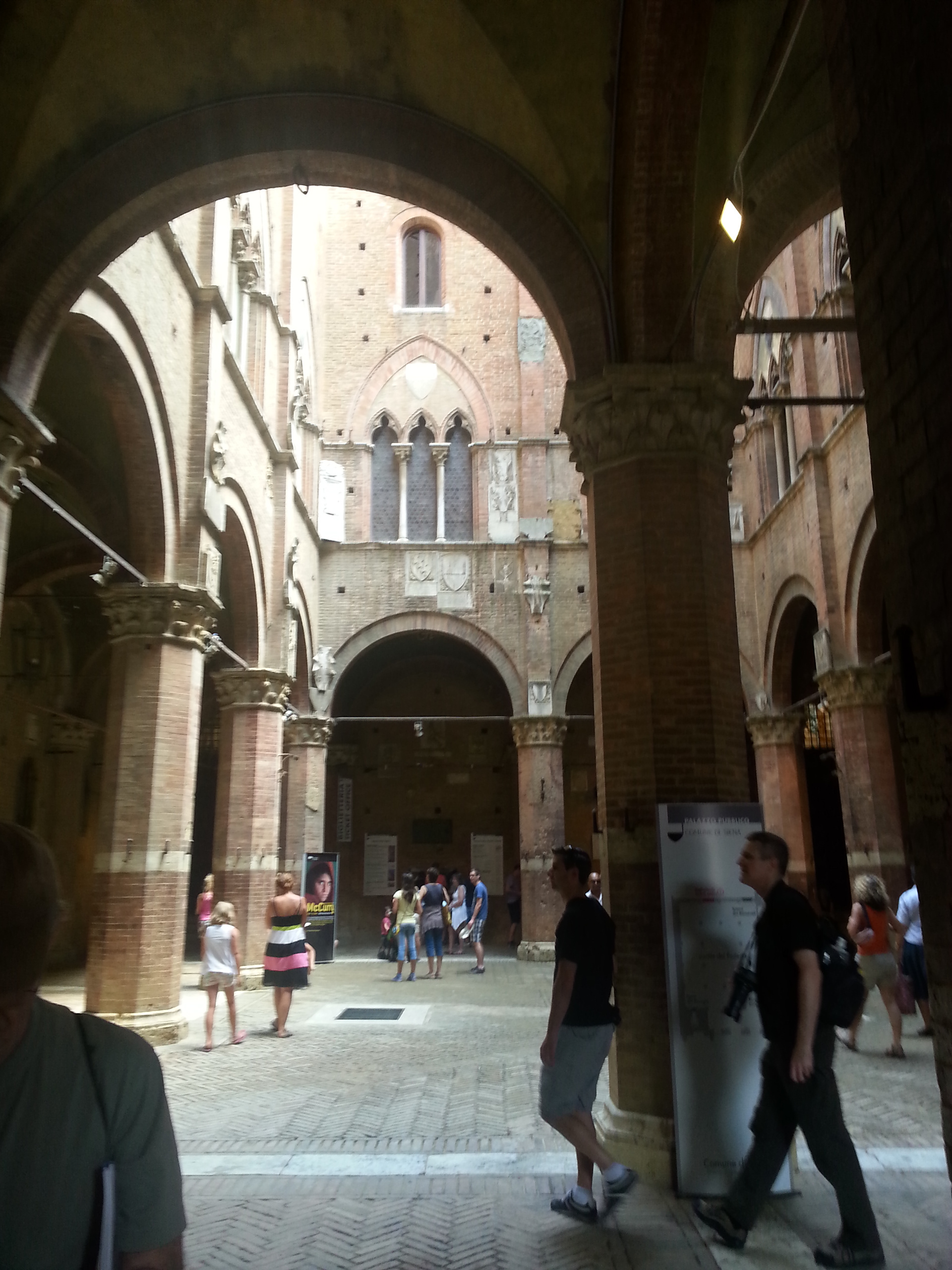 Cortile del Podesta, Courtyard of Palazzo Pubblico in Siena.