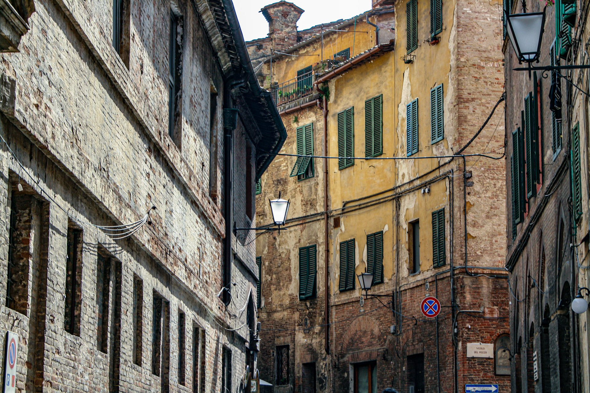 Streets of Siena, Tuscany, Italy.