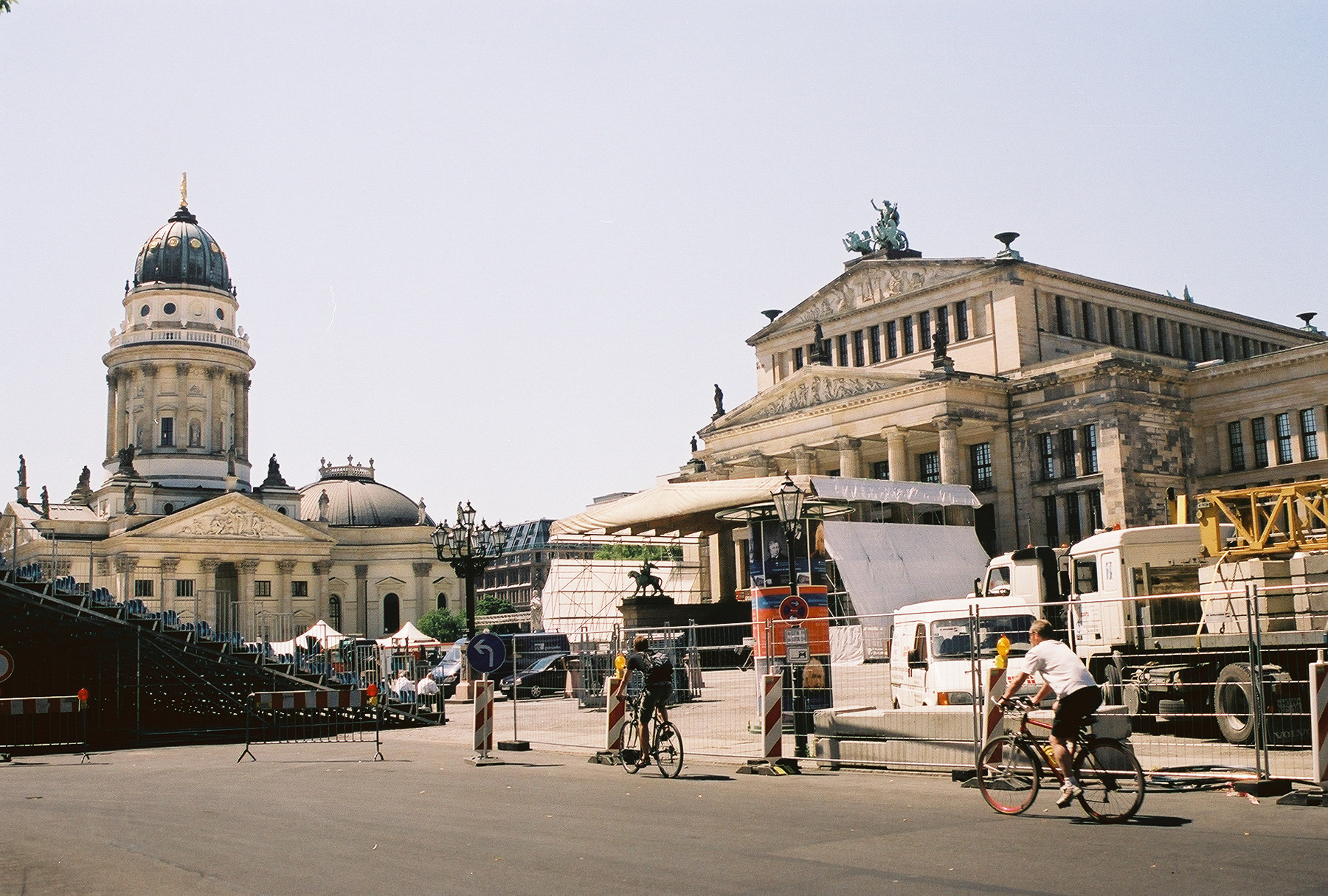 The Gendarmenmarkt is a square in Berlin and the site of an architectural ensemble including the Berlin concert hall and the French and German Churches. In the centre of the square stands a monumental statue of poet Friedrich Schiller. 