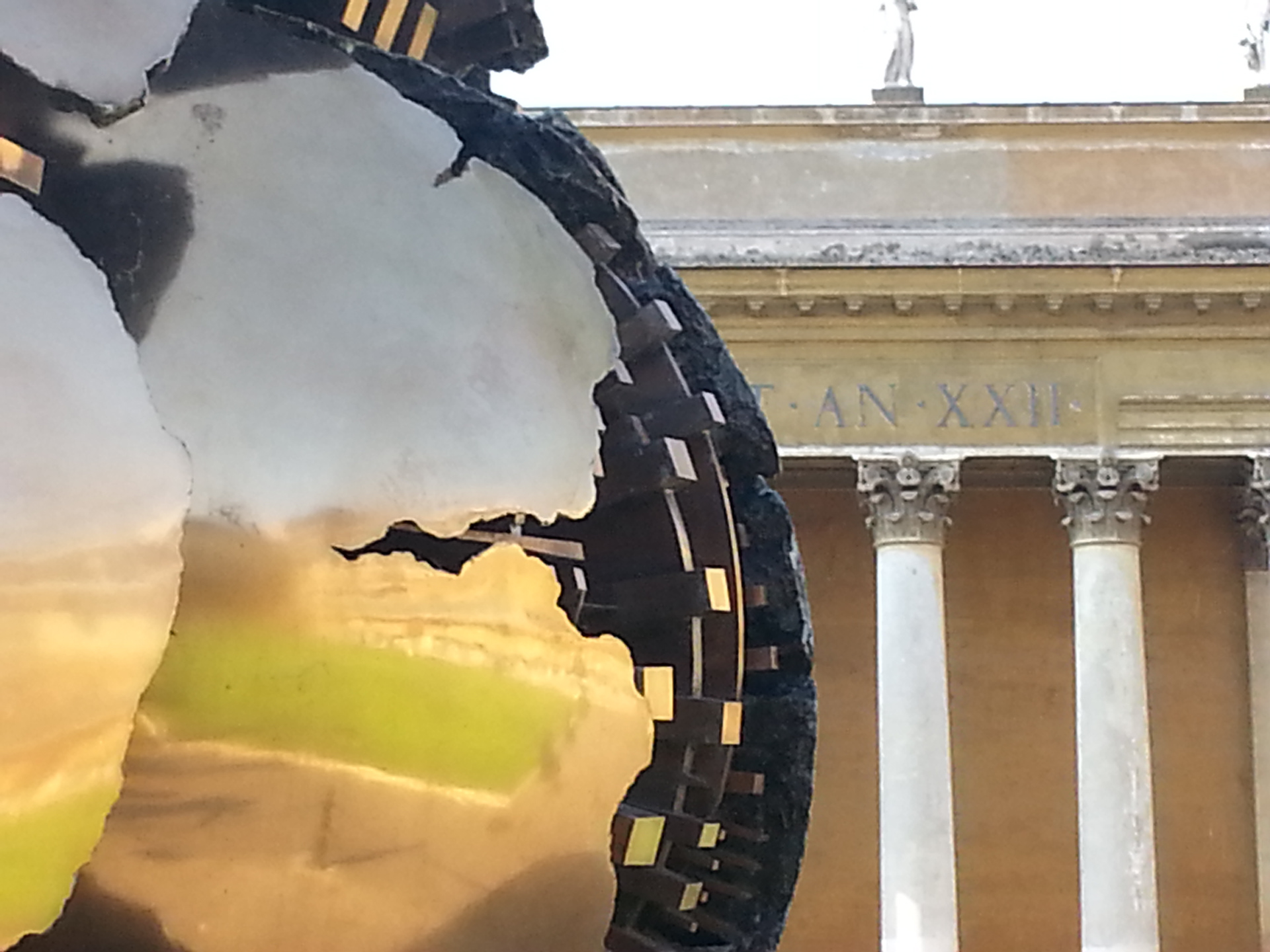 Sphere Within Sphere (Sfera con sfera) detail. 