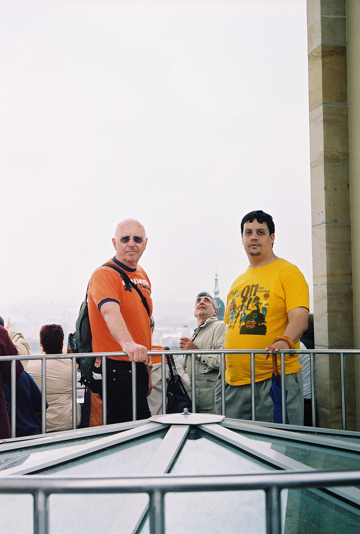 Michael Haley and Michael West atop the Frauenkirche
