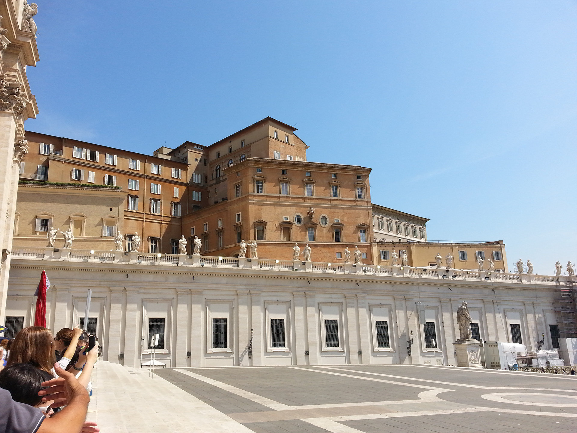 St. Peter's square in front of St. Peter's Basilica at the Vatican. 
