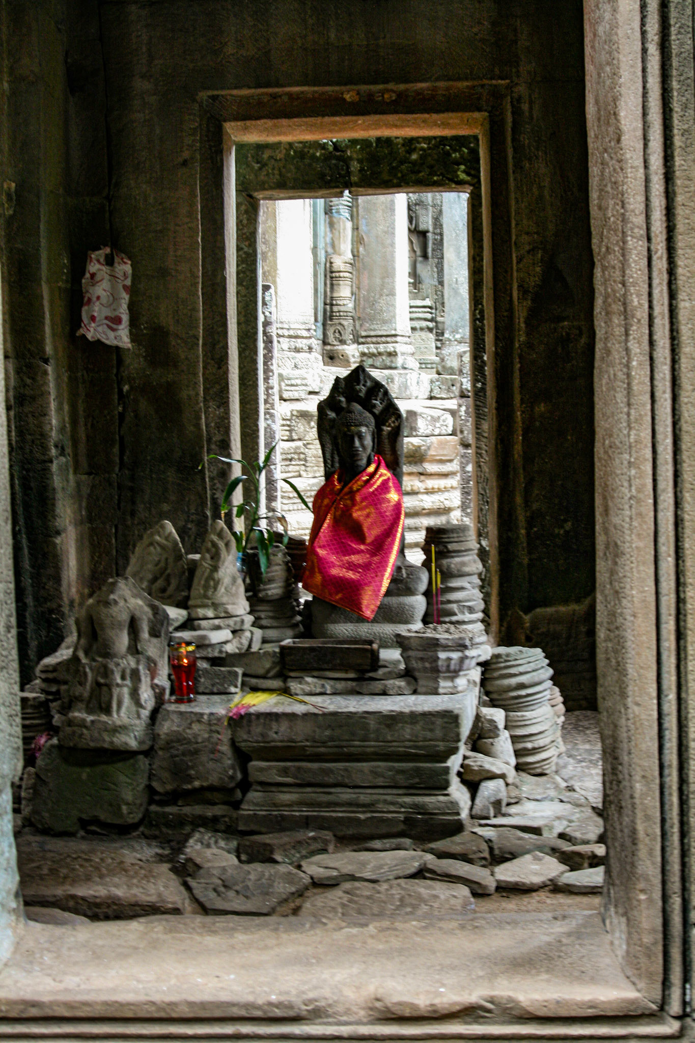 Buddha worship spot within the temple.