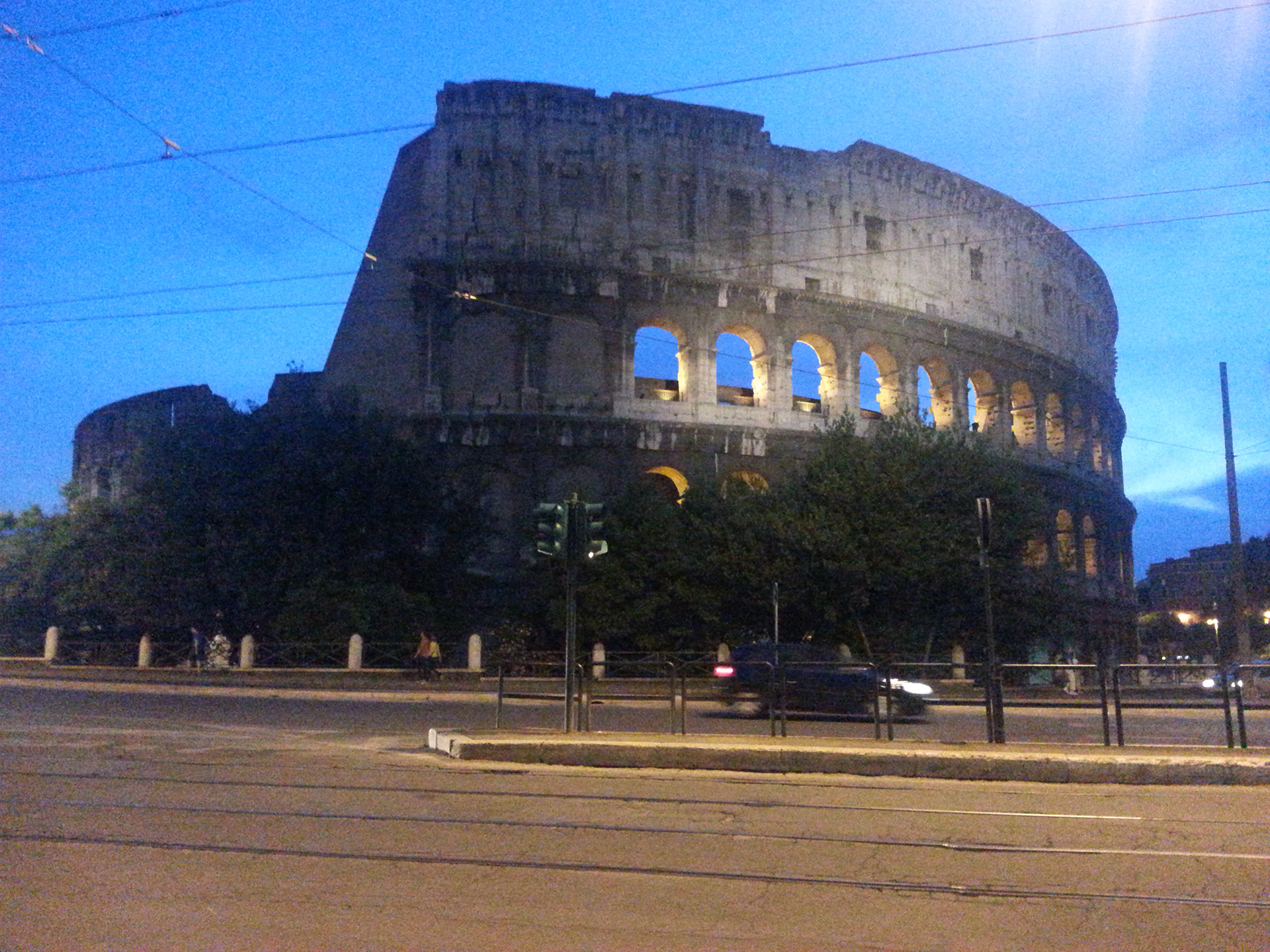 The Coliseum by night, Rome, Italy.